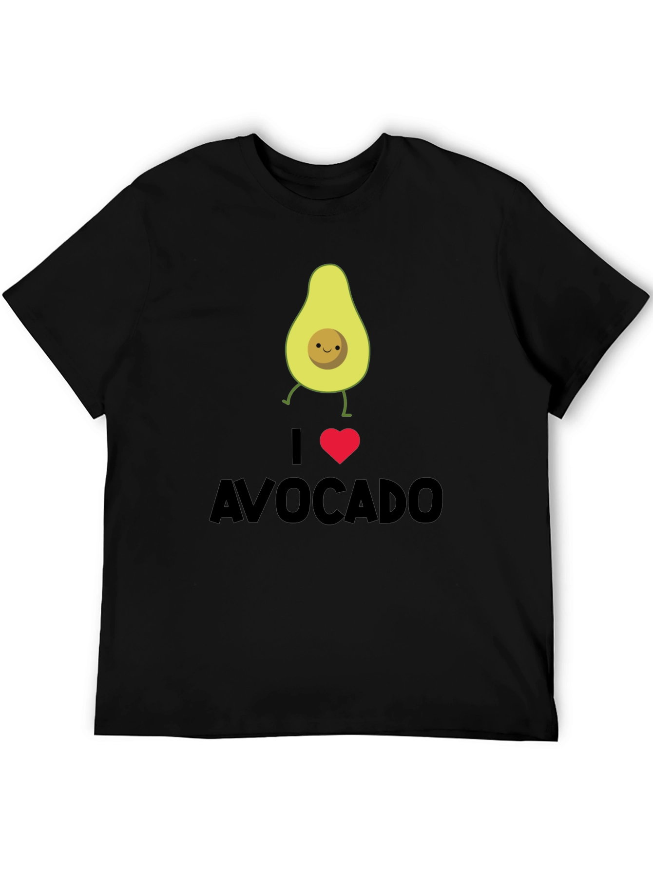 I Heart Avocado Black T-Shirt