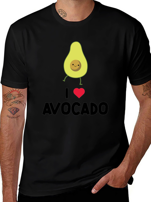 I Heart Avocado Black T-Shirt
