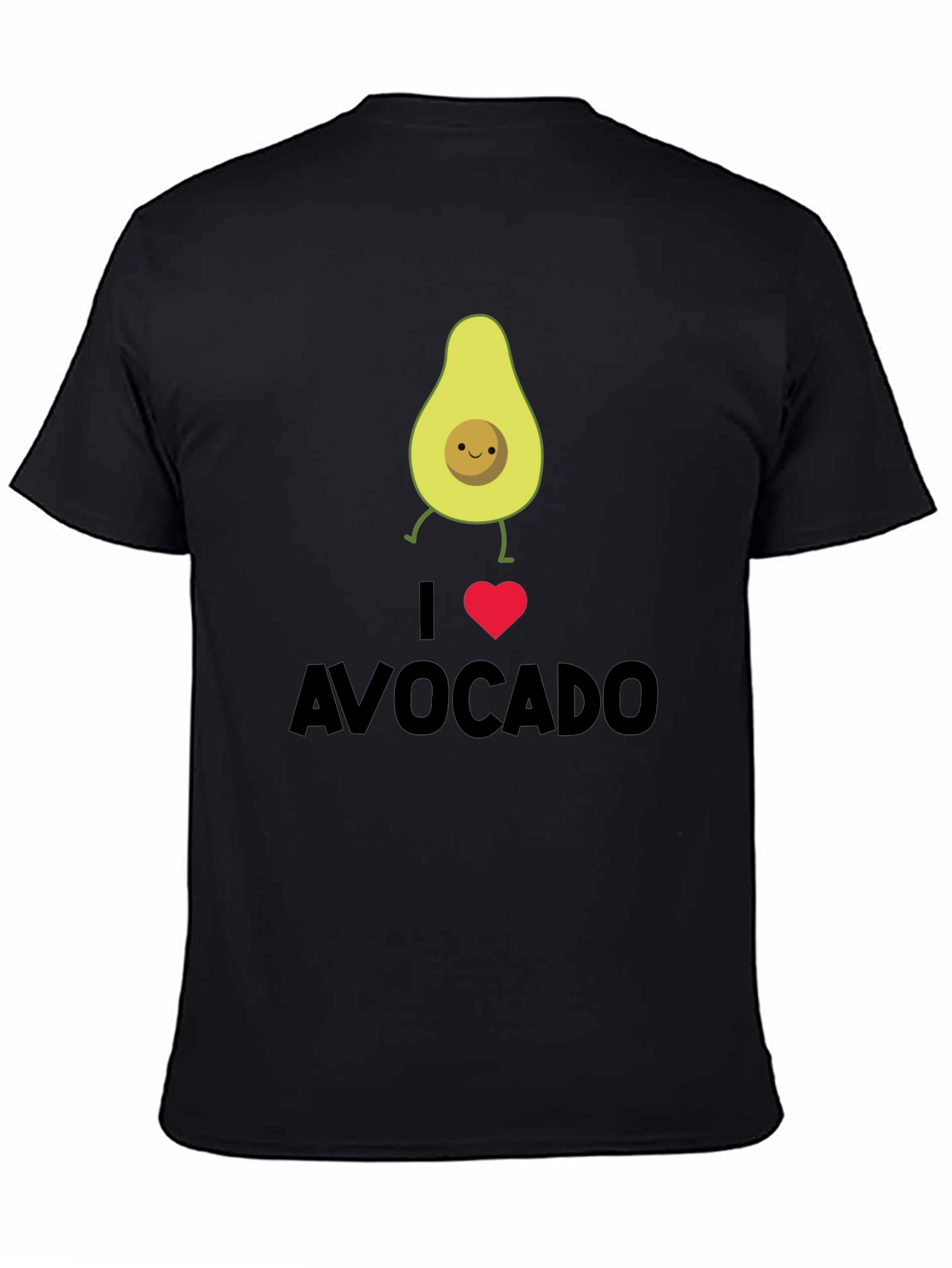 I Heart Avocado Black T-Shirt