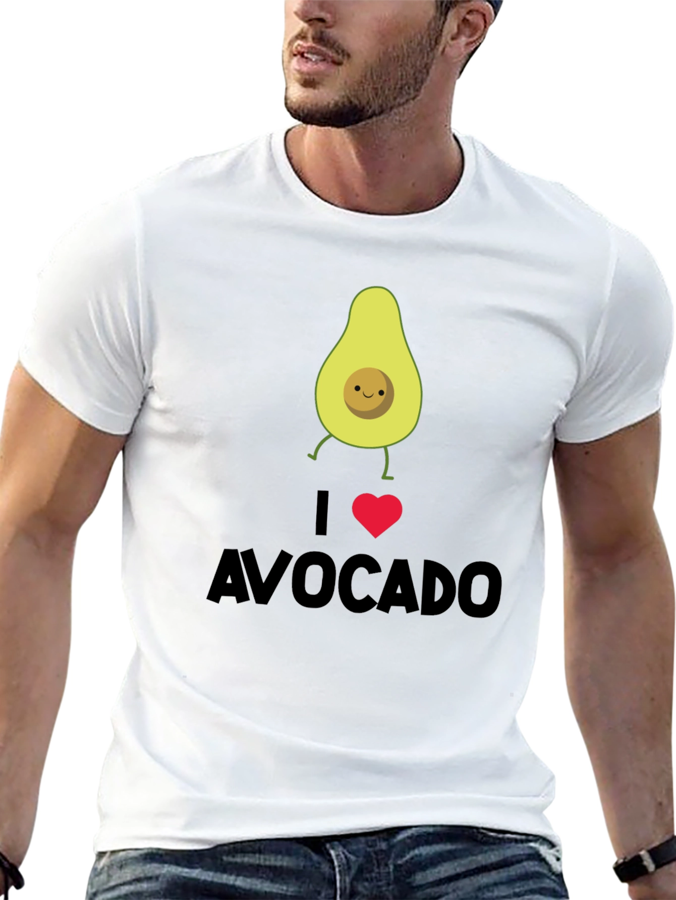 I Heart Avocado Black T-Shirt