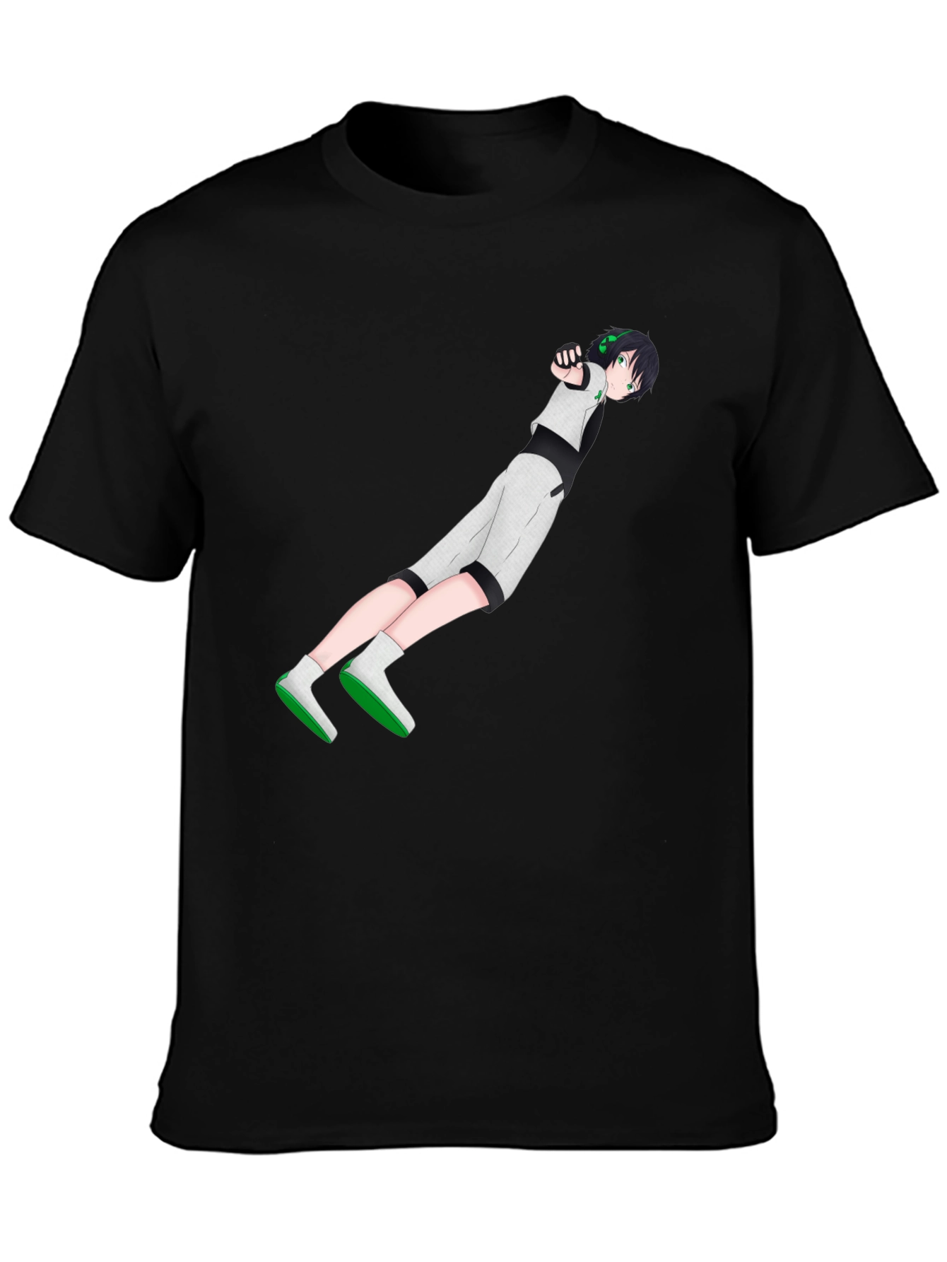 Anime Character Graphic Black T-Shirt