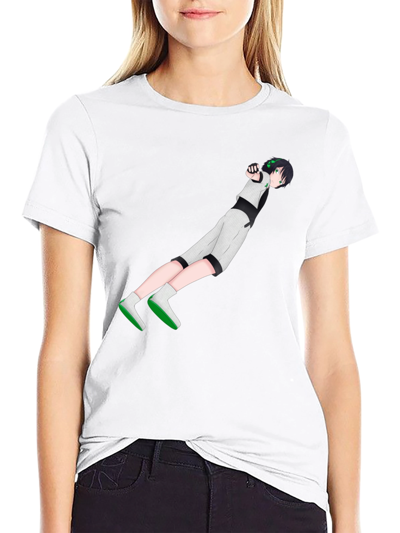 Anime Character Graphic Black T-Shirt