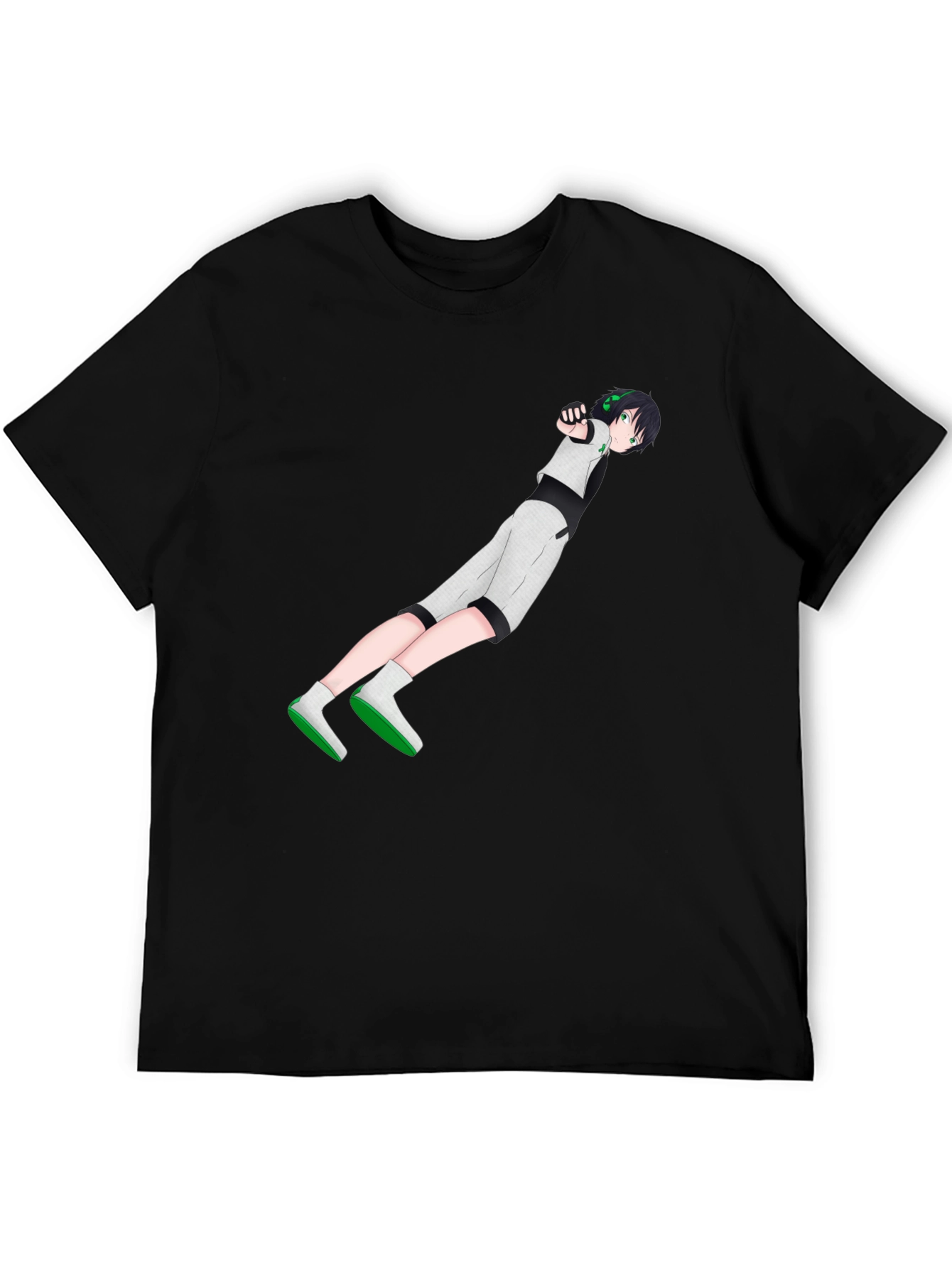 Anime Character Graphic Black T-Shirt