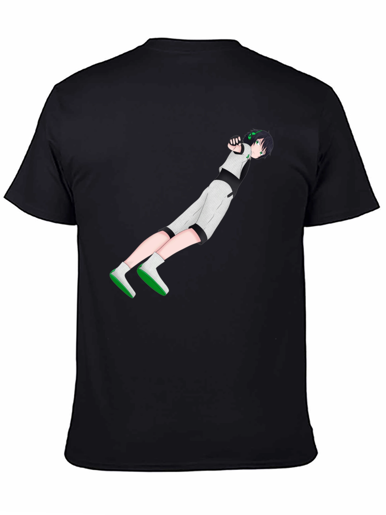 Anime Character Graphic Black T-Shirt