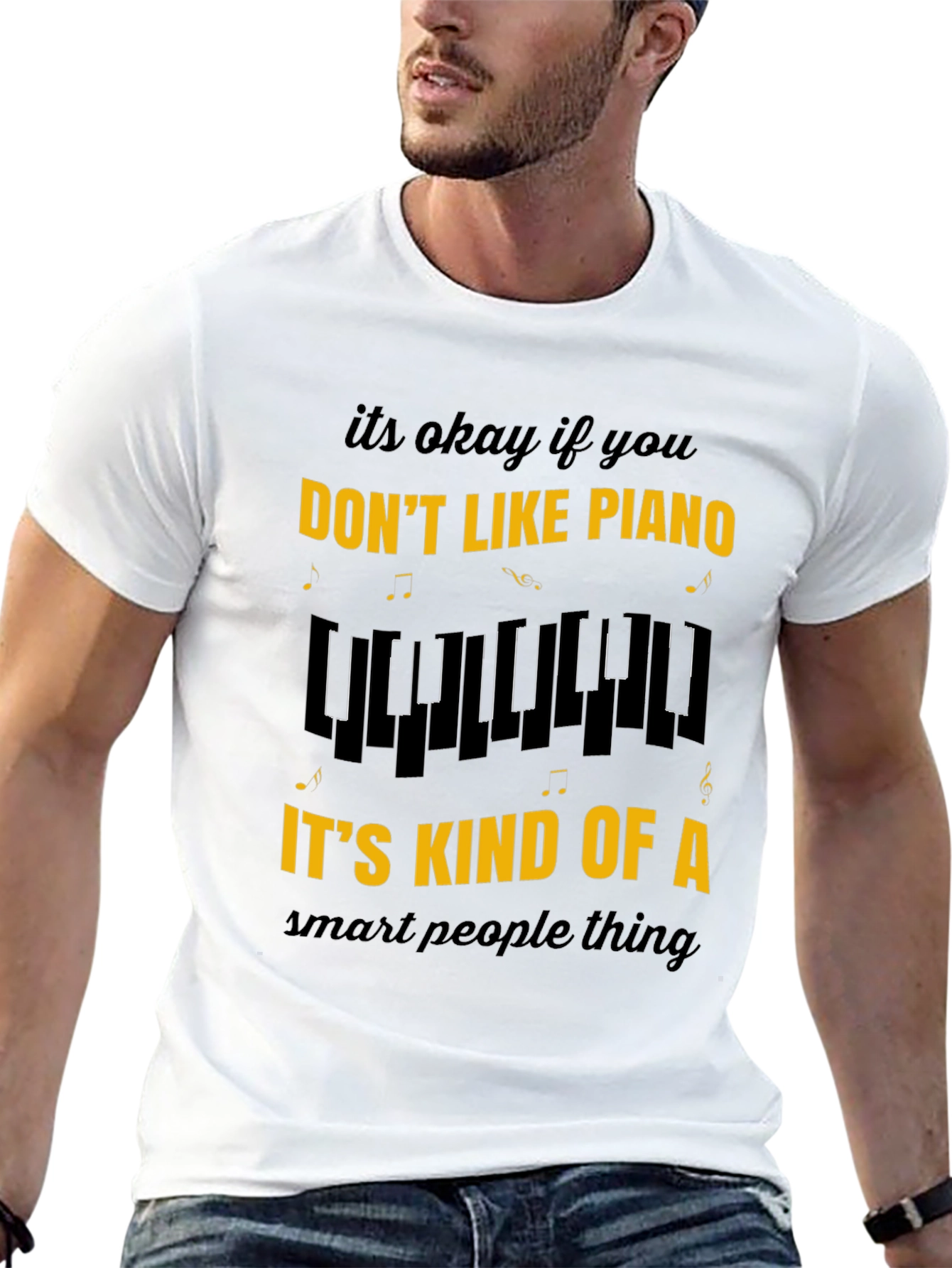 Funny Piano Lover Tee - Smart People Music Shirt