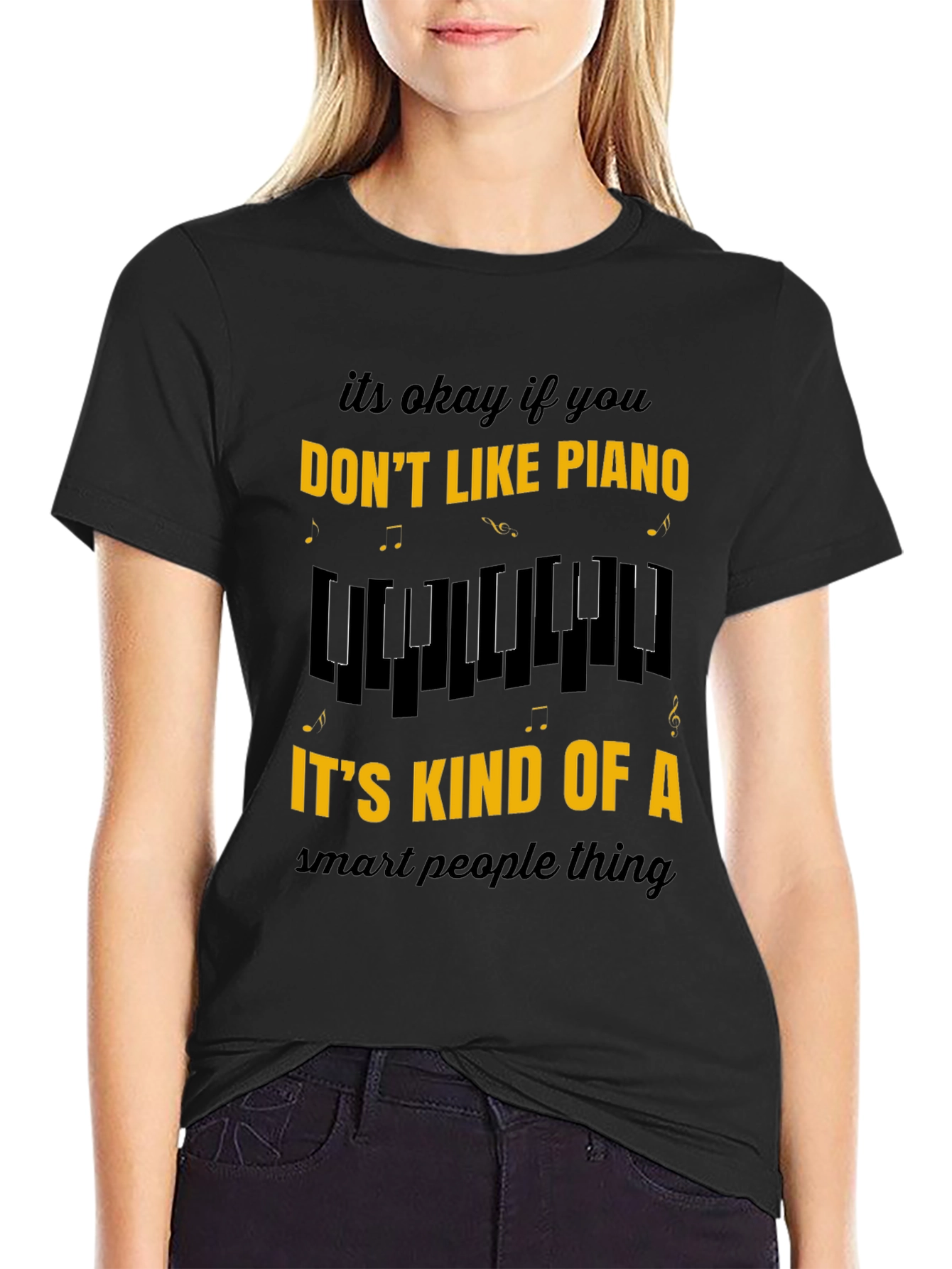 Funny Piano Lover Tee - Smart People Music Shirt