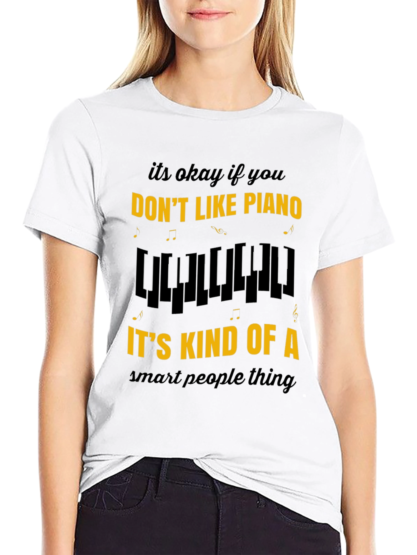 Funny Piano Lover Tee - Smart People Music Shirt