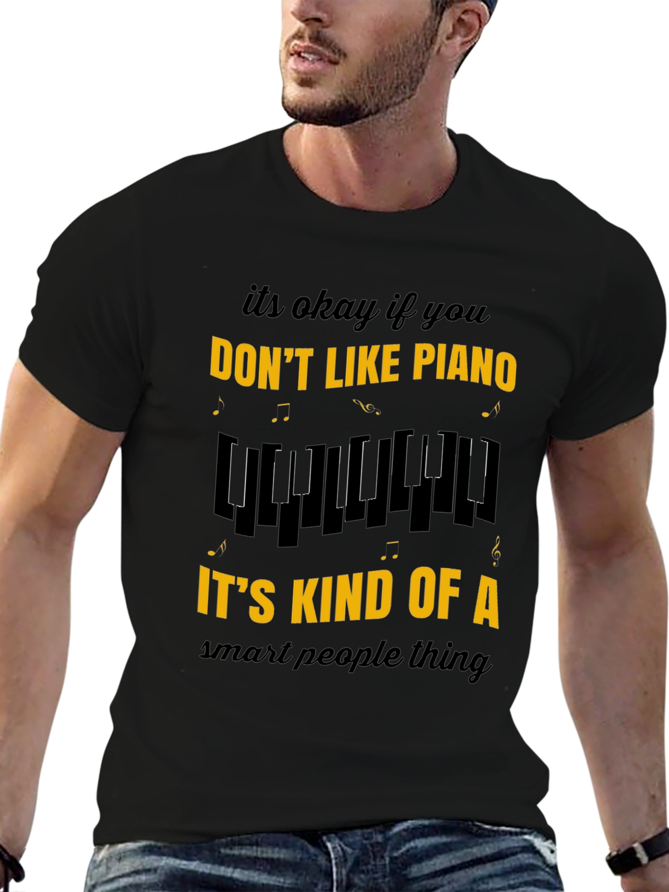 Funny Piano Lover Tee - Smart People Music Shirt