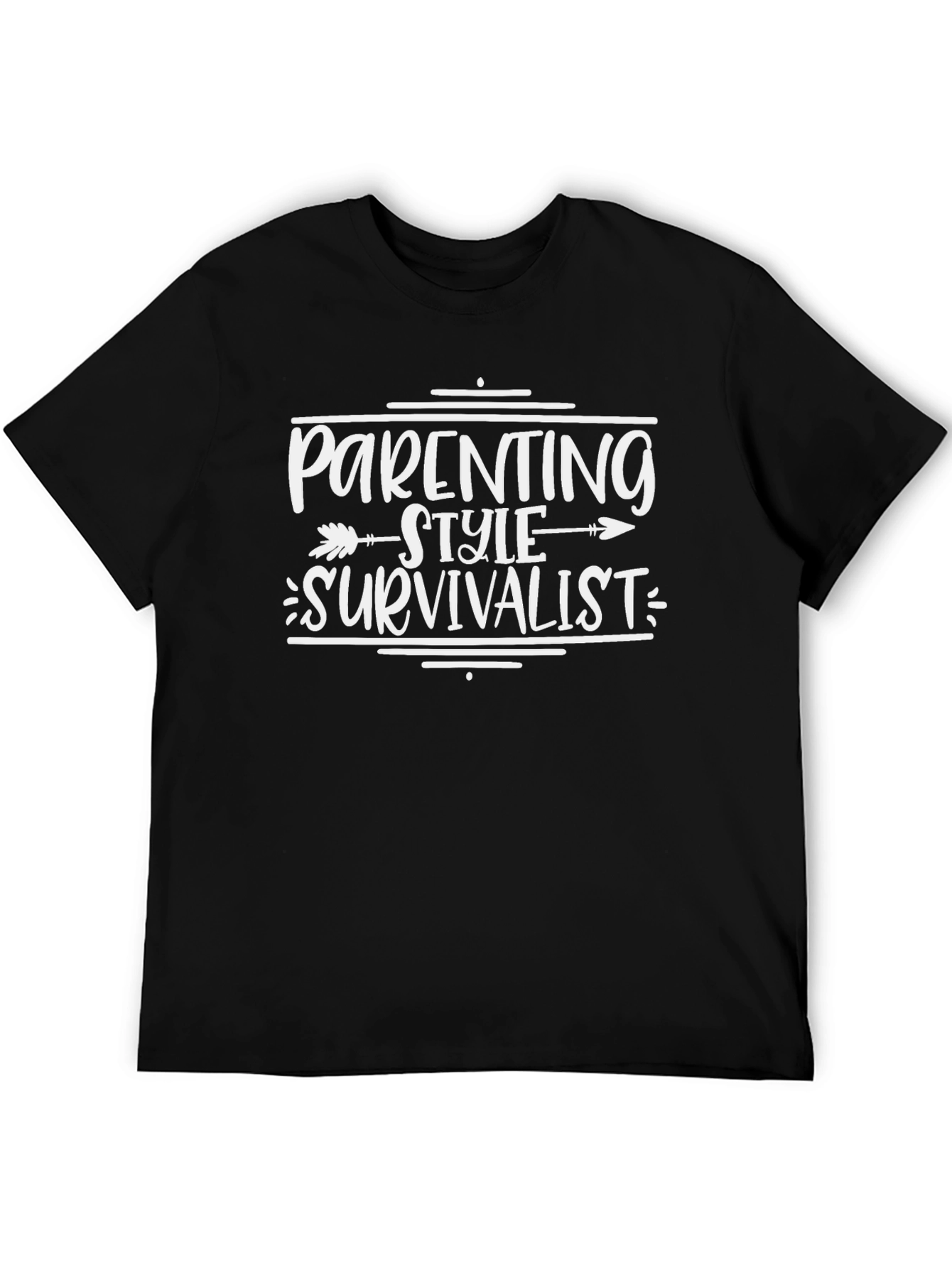 Parenting Style Survivalist Graphic Tee - Black