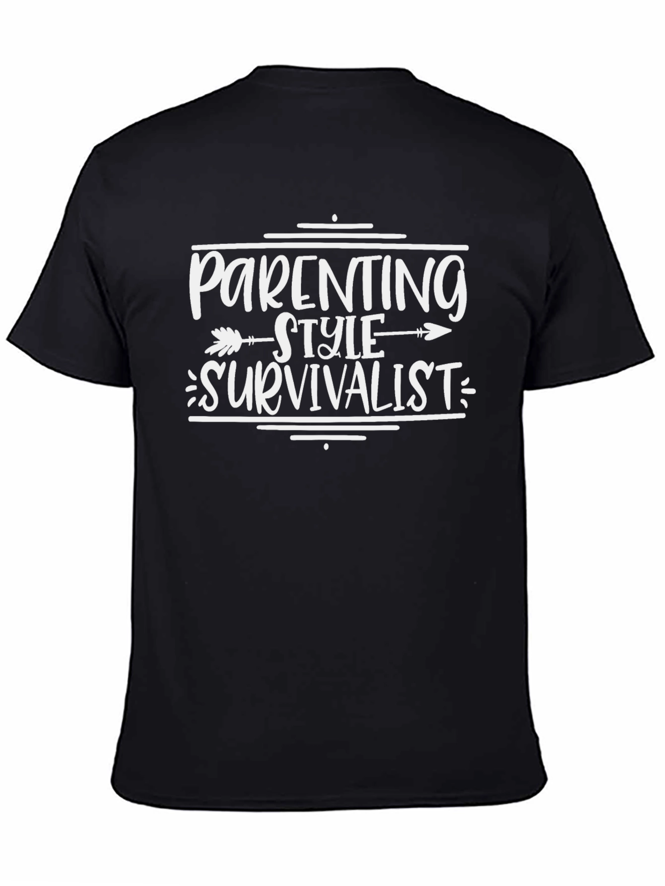 Parenting Style Survivalist Graphic Tee - Black