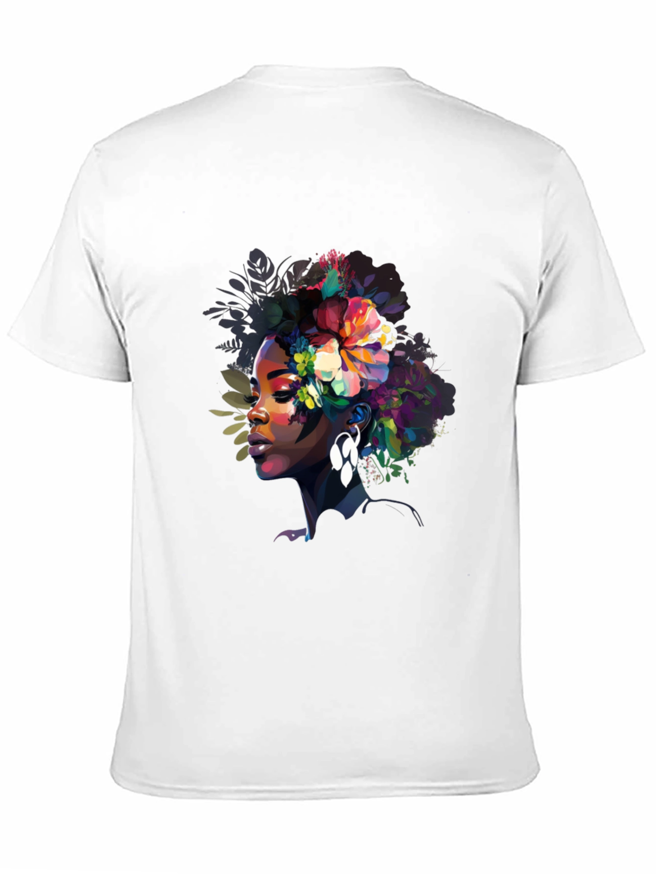 Floral Afro Woman Graphic Tee