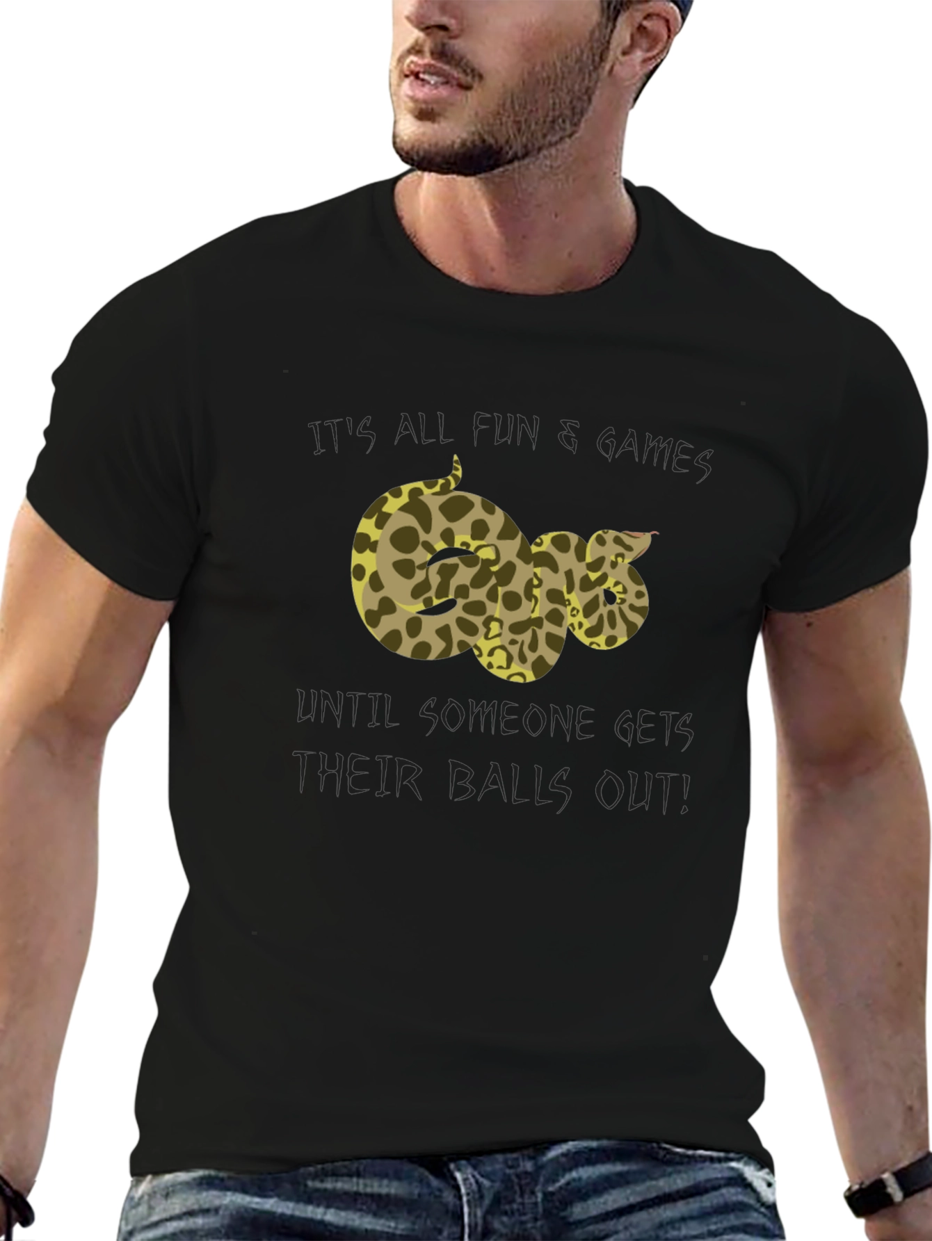 Funny Snake T-Shirt - Its All Fun & Games