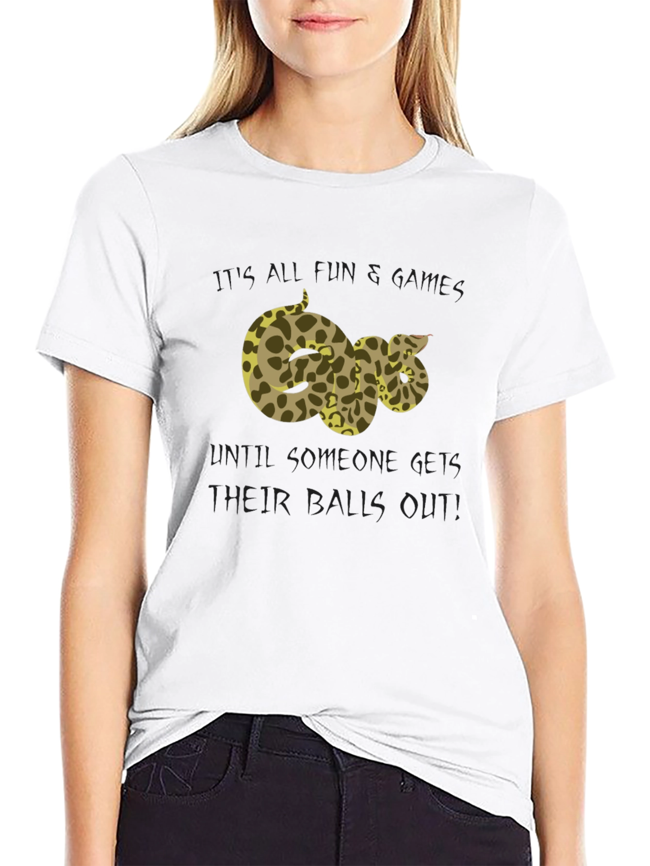 Funny Snake T-Shirt - Its All Fun & Games