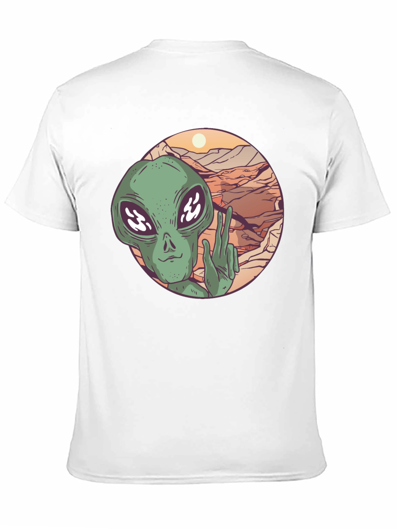 Retro Alien Peace Sign T-Shirt