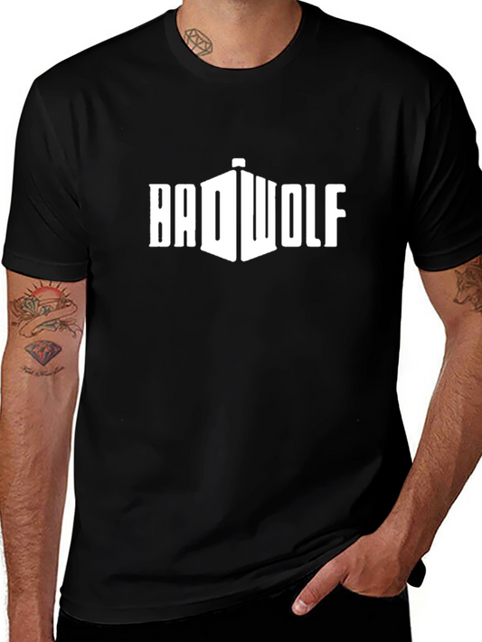 BAD WOLF Graphic Tee - Black Cotton T-Shirt