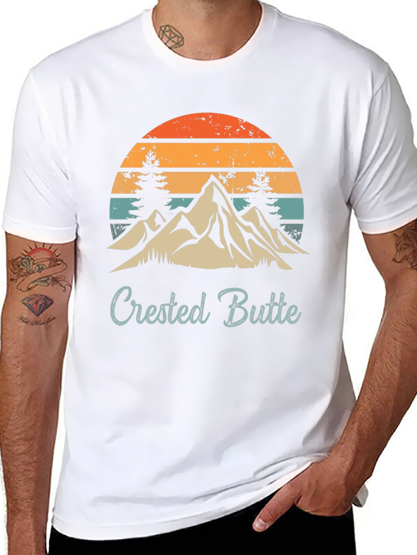 Crested Butte Retro Mountain T-Shirt