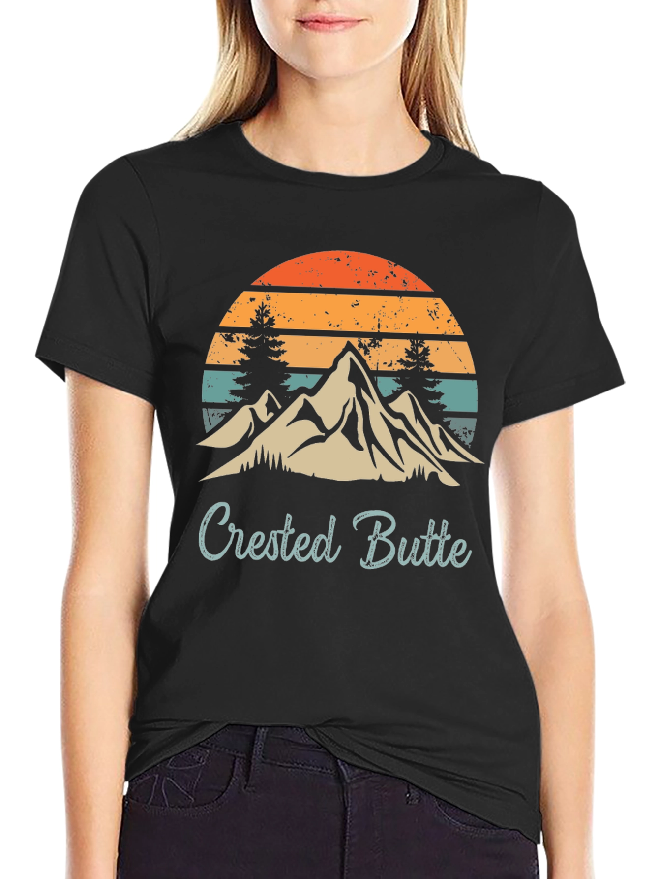 Crested Butte Retro Mountain T-Shirt