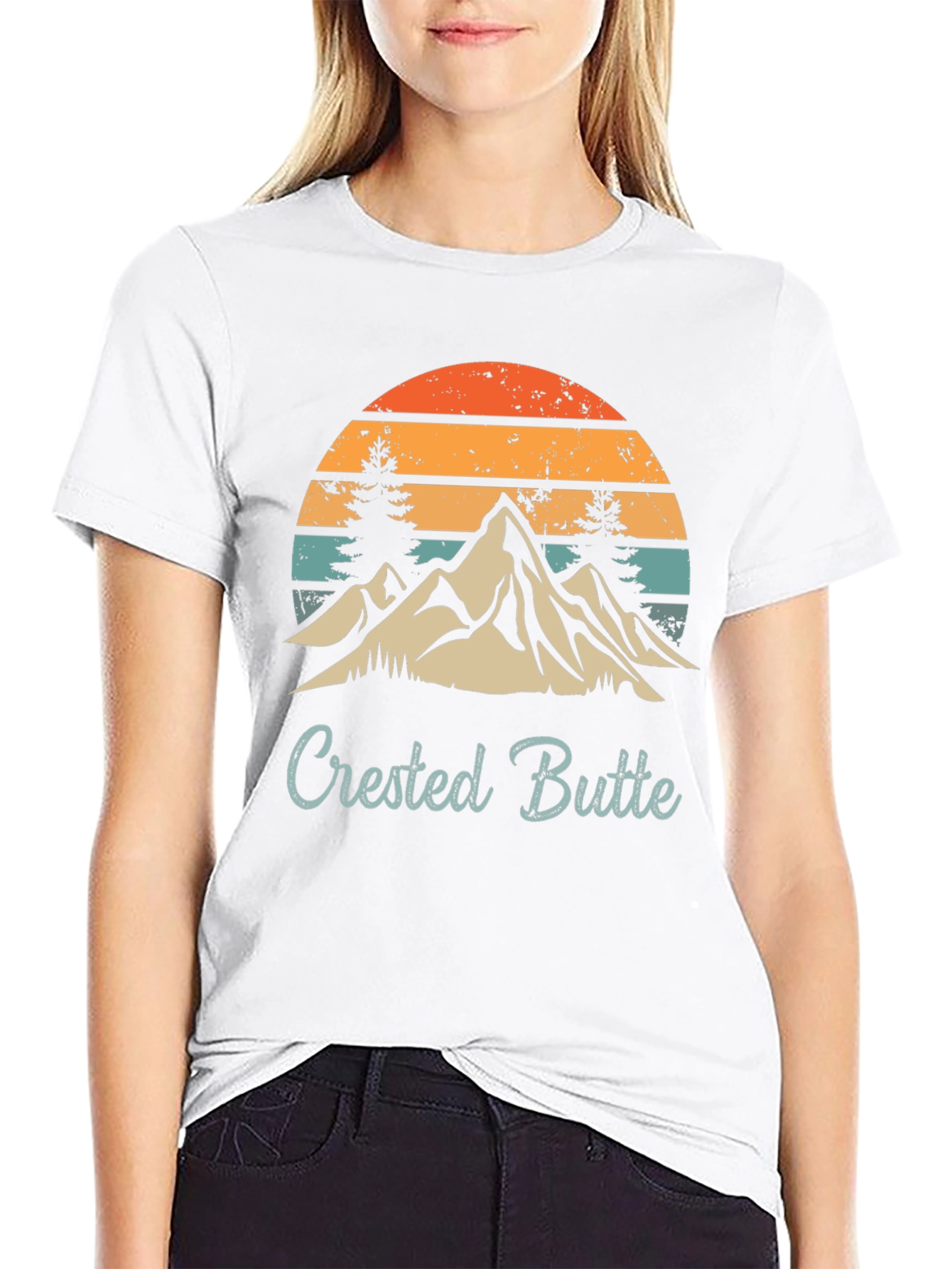 Crested Butte Retro Mountain T-Shirt