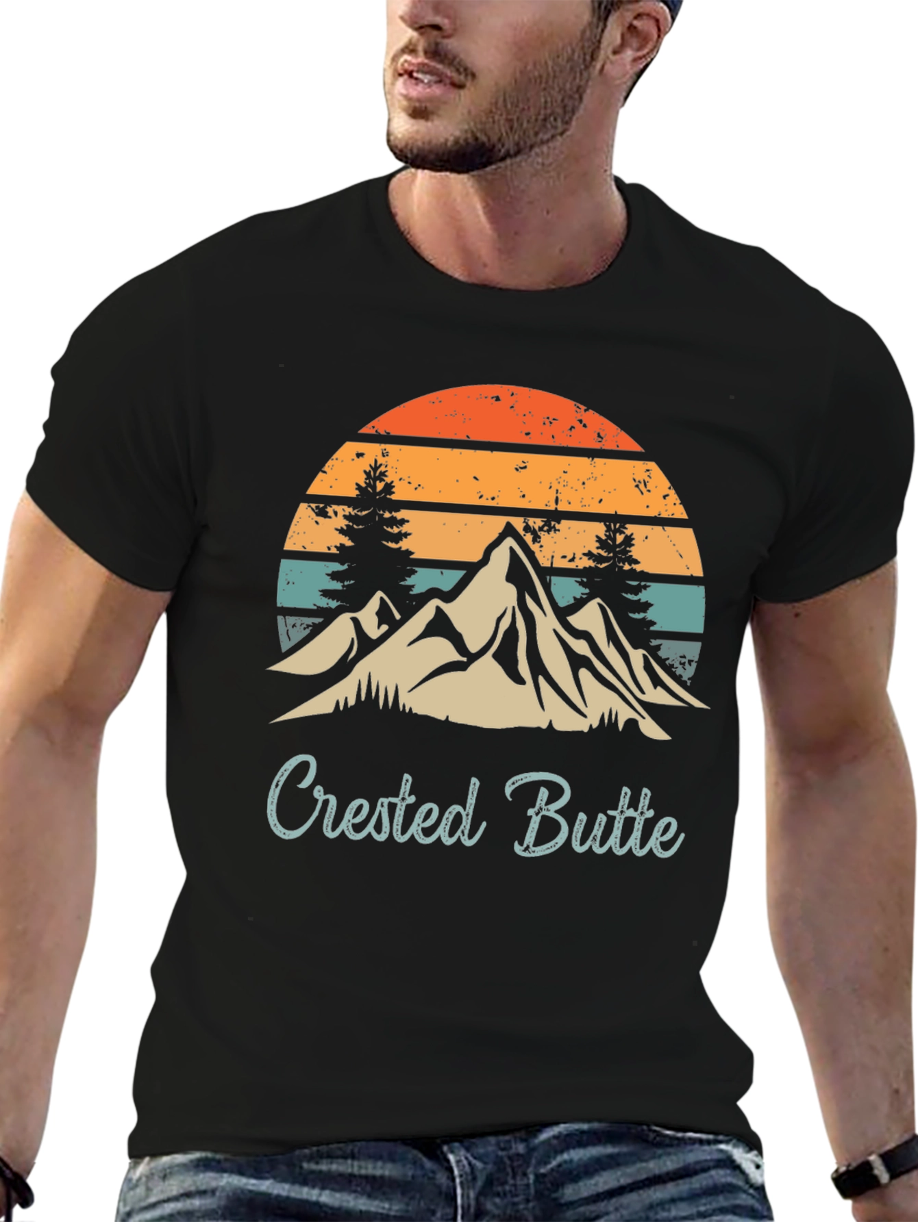 Crested Butte Retro Mountain T-Shirt