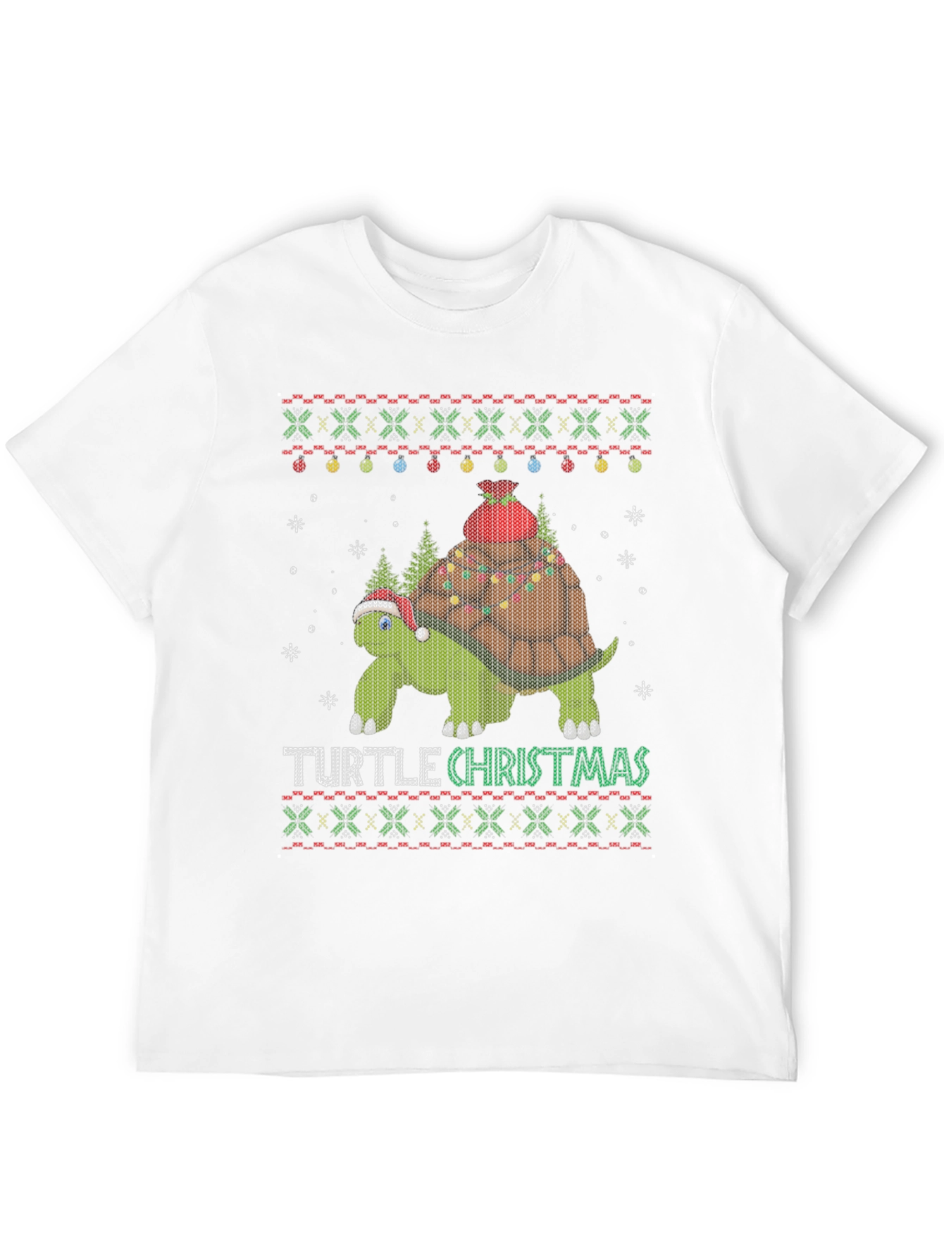 Turtle Christmas Holiday Novelty T-Shirt