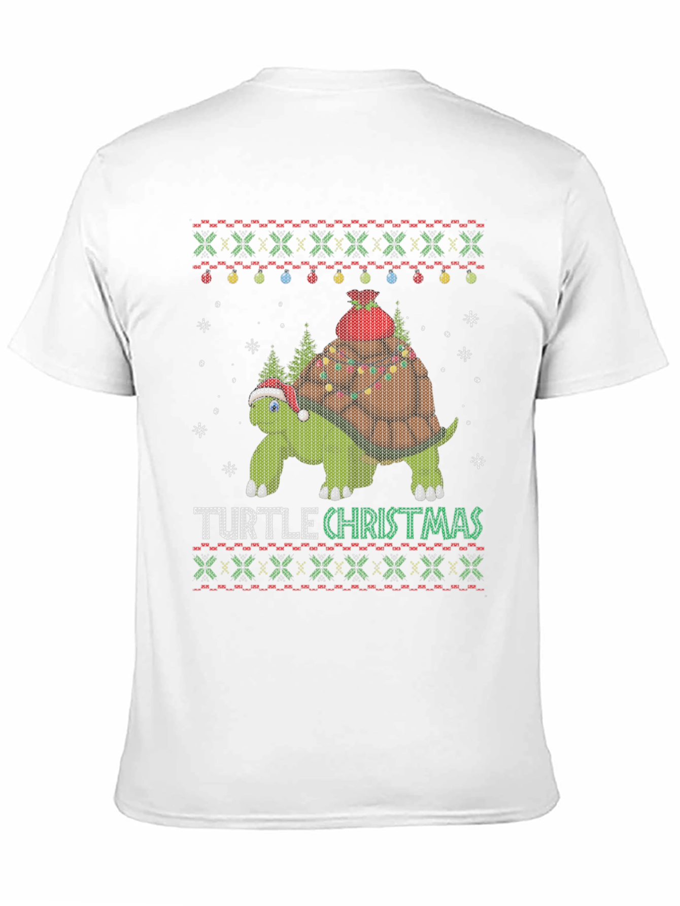 Turtle Christmas Holiday Novelty T-Shirt