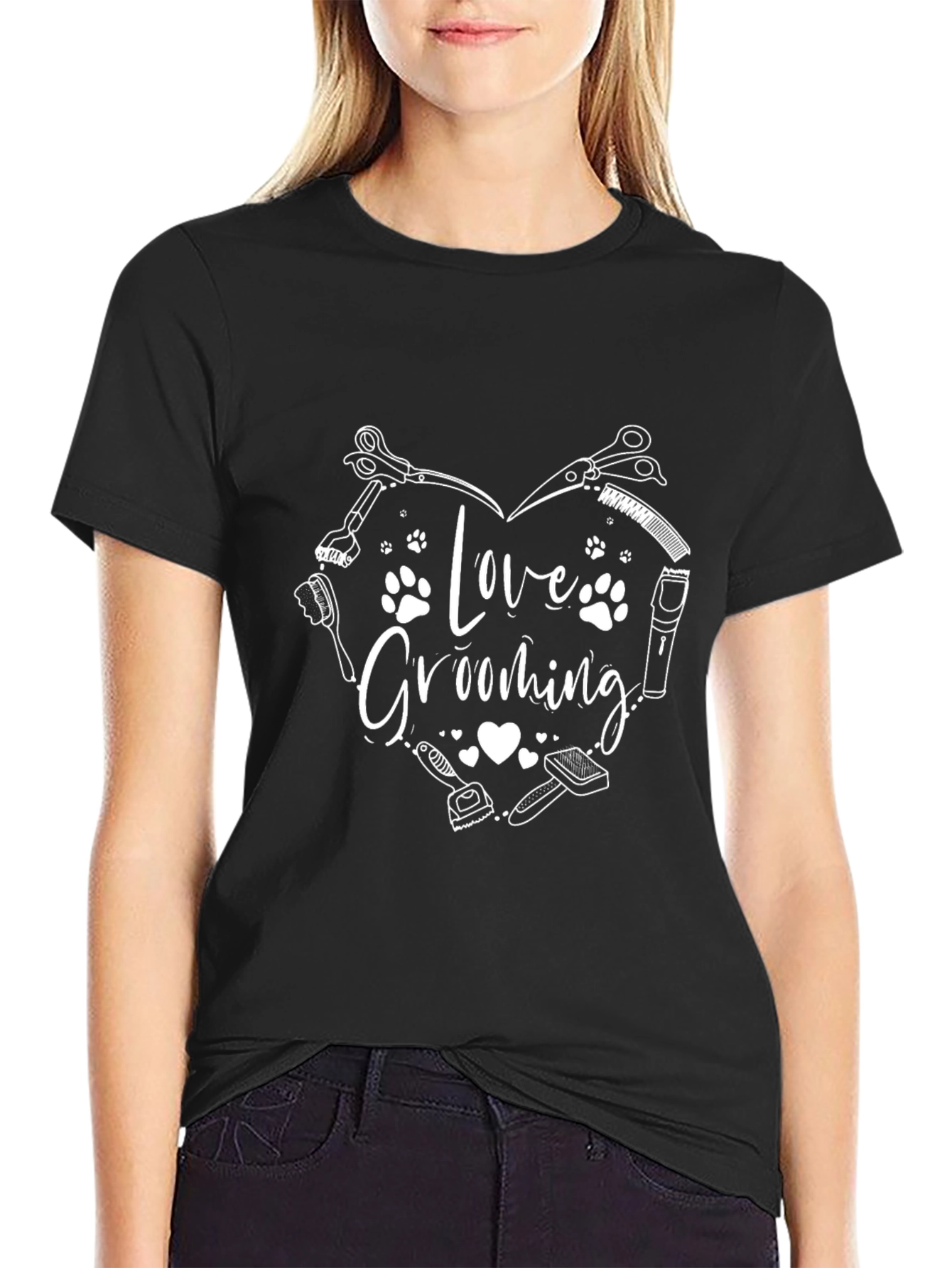 Love Grooming Graphic Tee - Black T-Shirt