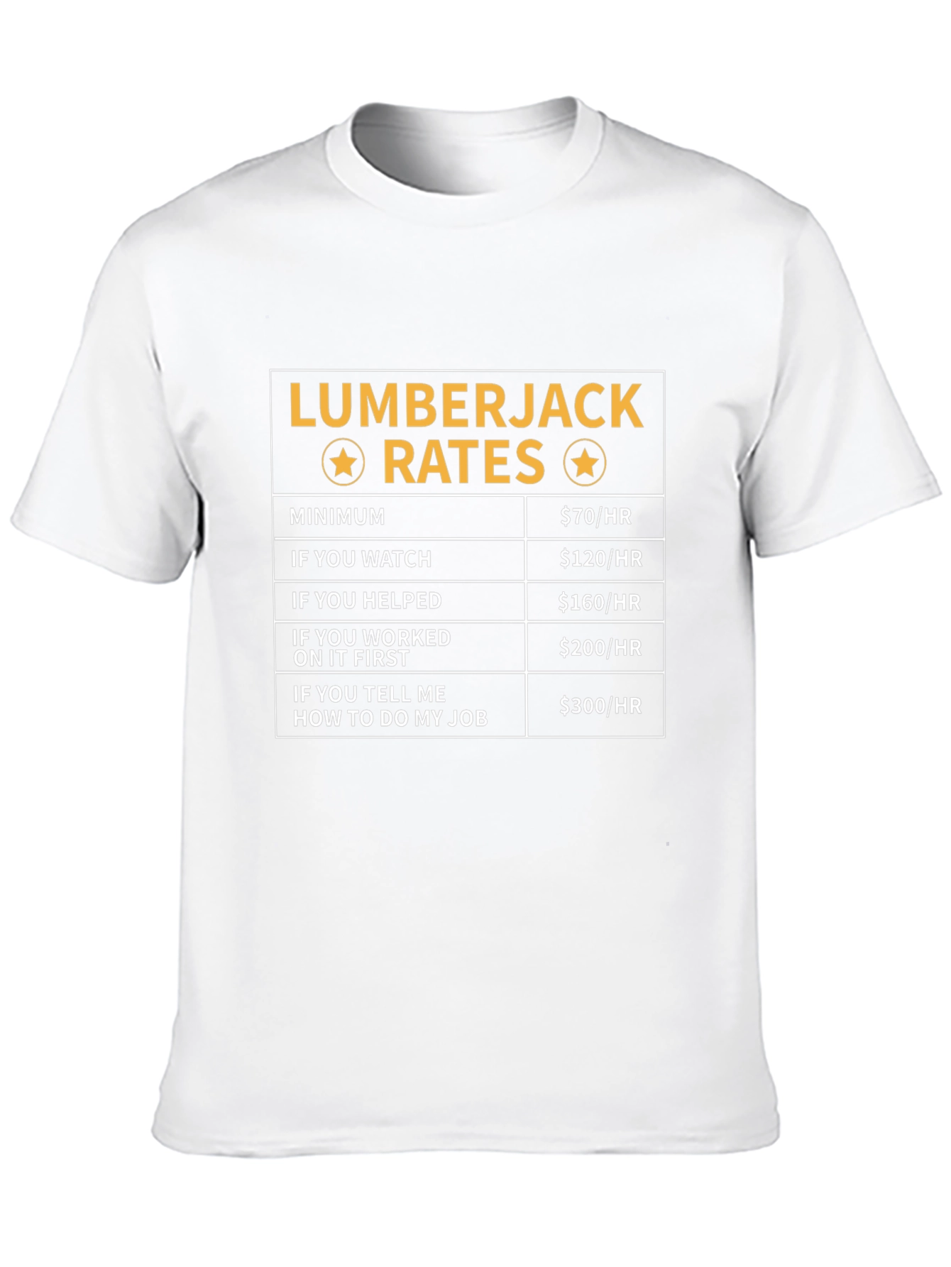 Lumberjack Rates T-Shirt Funny Gift