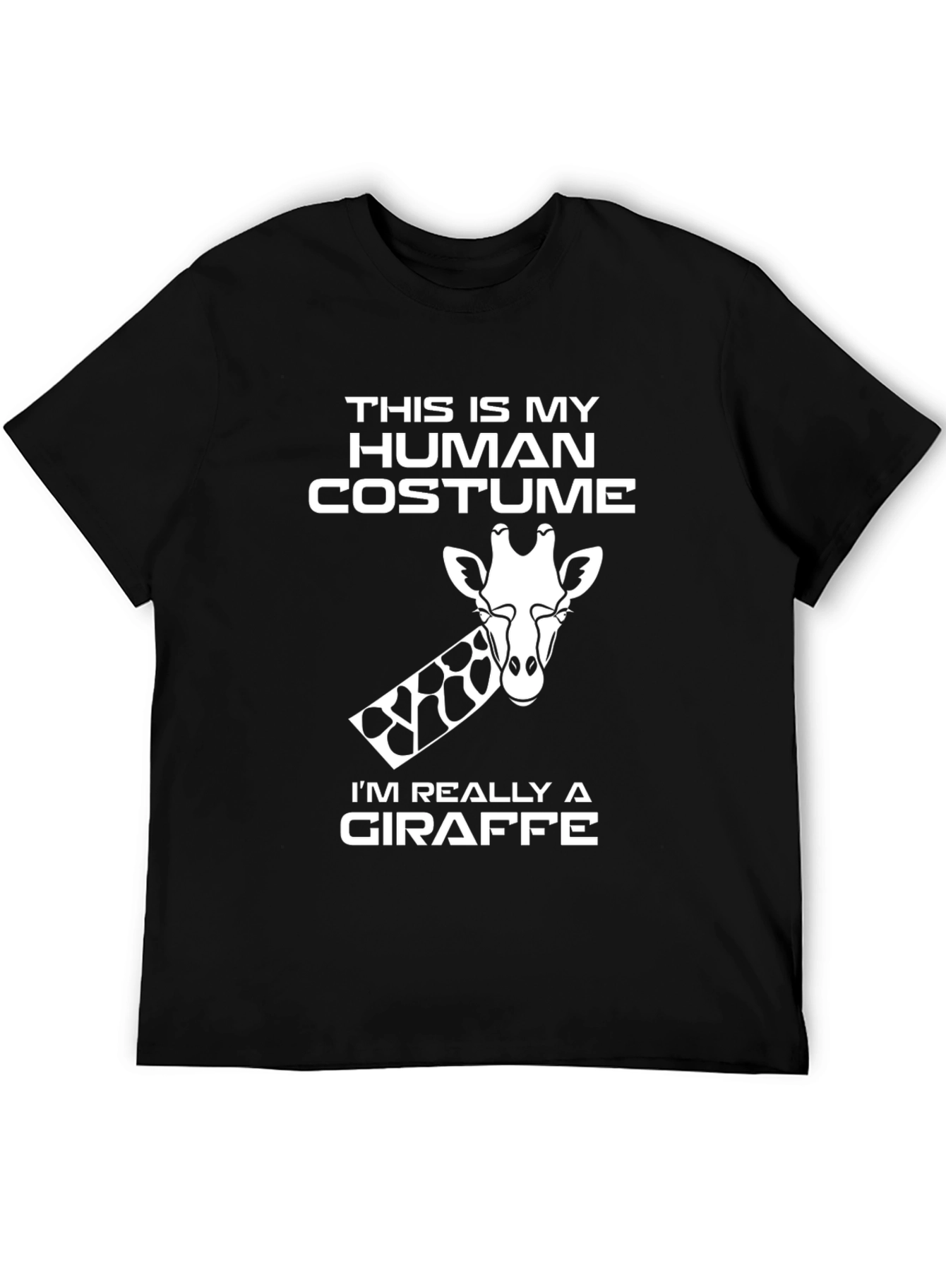Human Costume Giraffe T-Shirt - Funny Halloween Tee