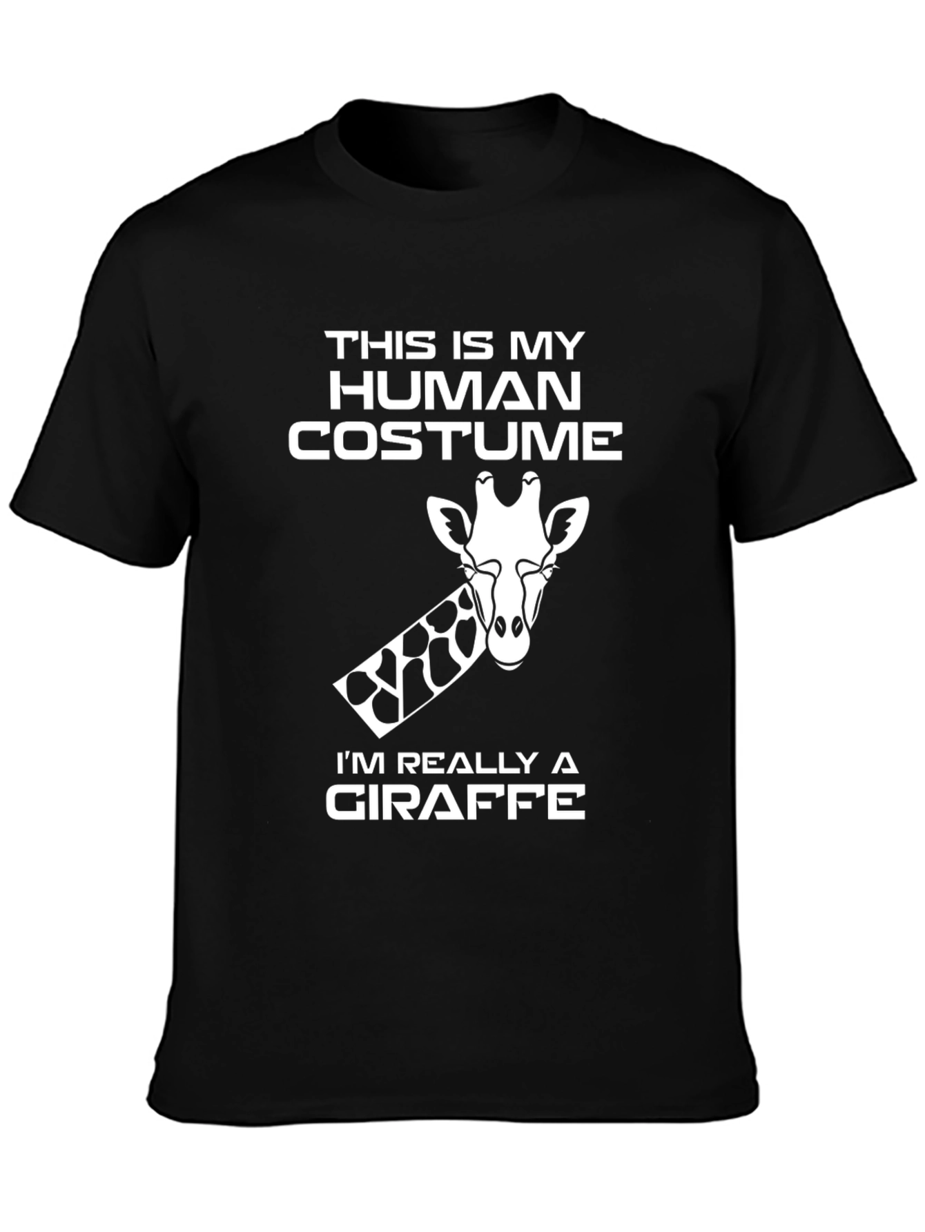 Human Costume Giraffe T-Shirt - Funny Halloween Tee