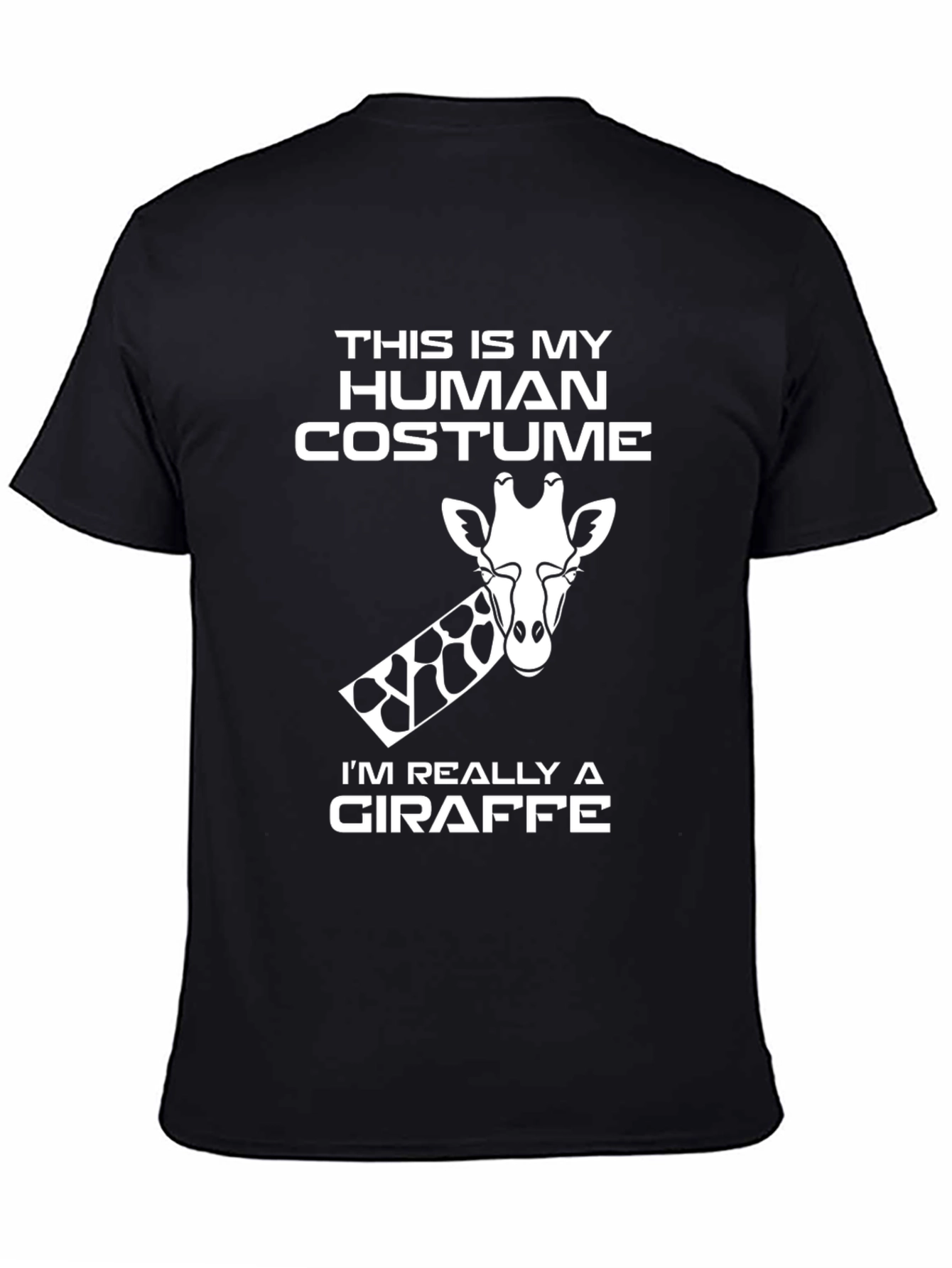 Human Costume Giraffe T-Shirt - Funny Halloween Tee