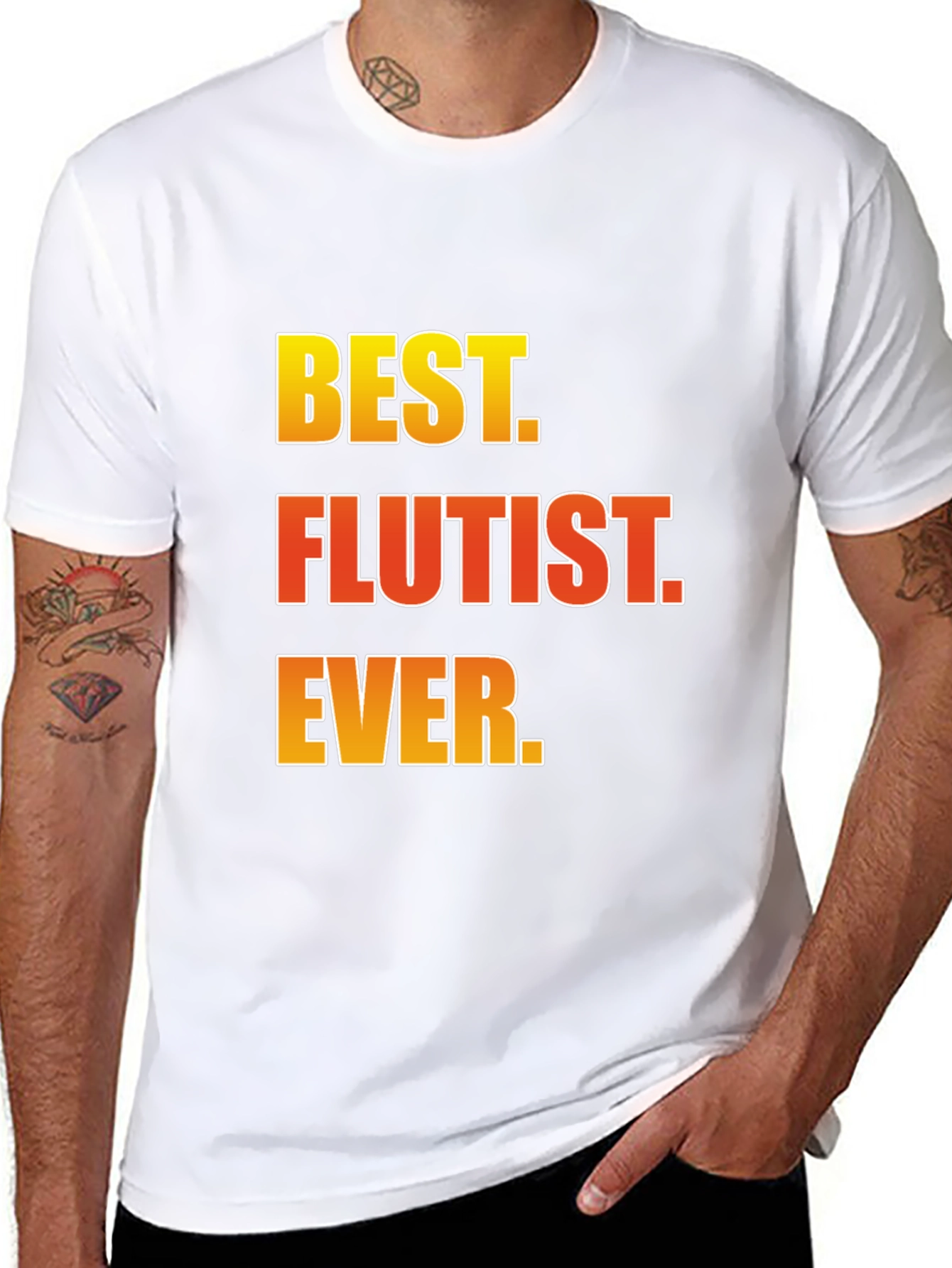 Best Flutist Ever T-Shirt Musician Gift