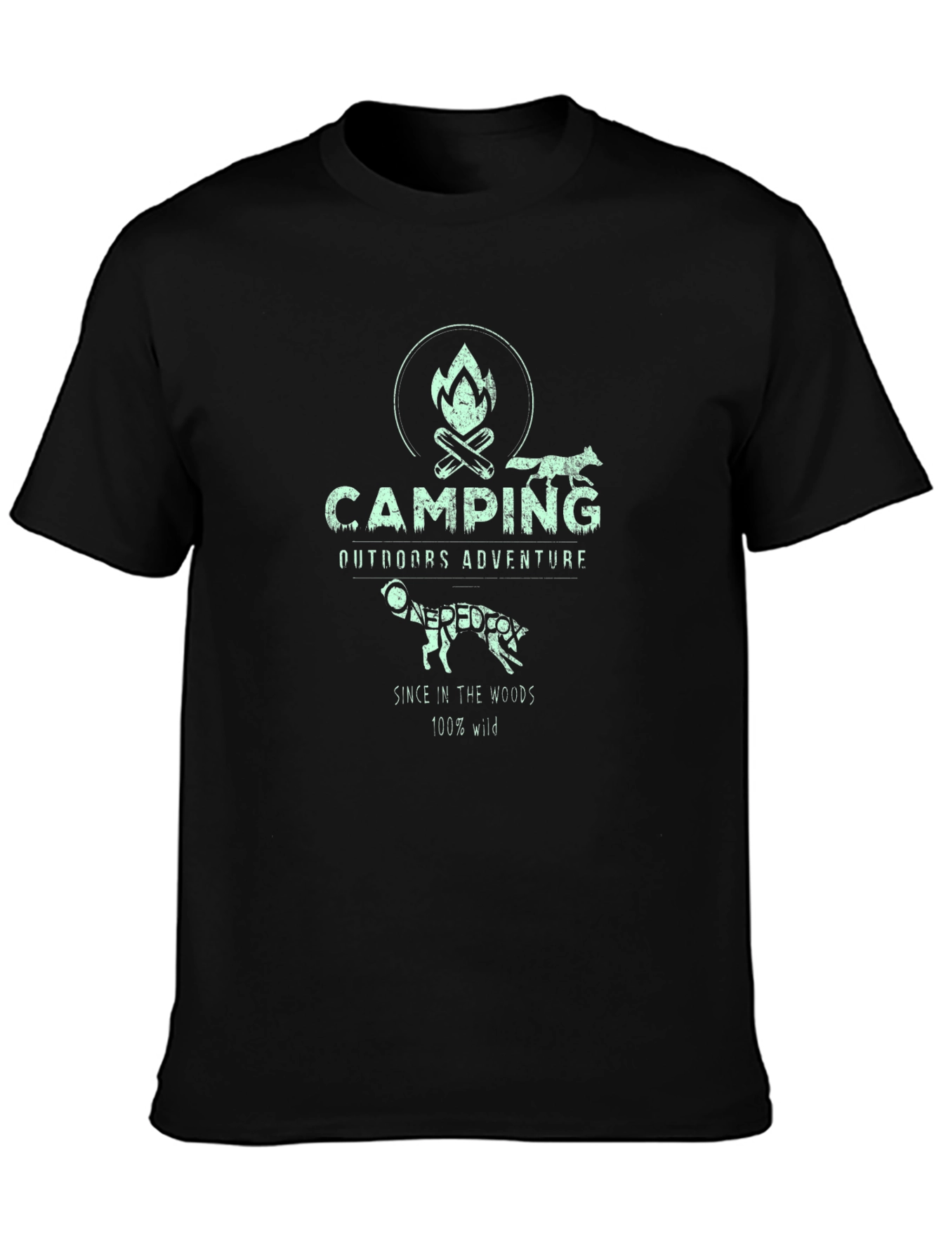 Camping Outdoors Adventure T-Shirt - 100% Wild