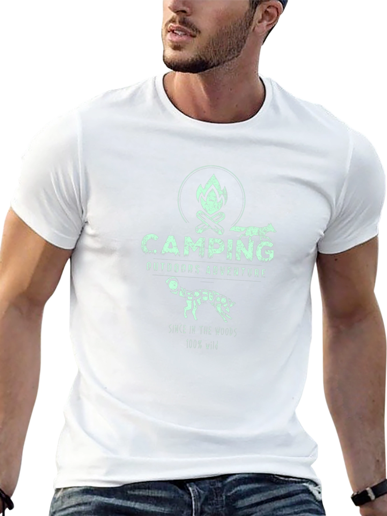Camping Outdoors Adventure T-Shirt - 100% Wild