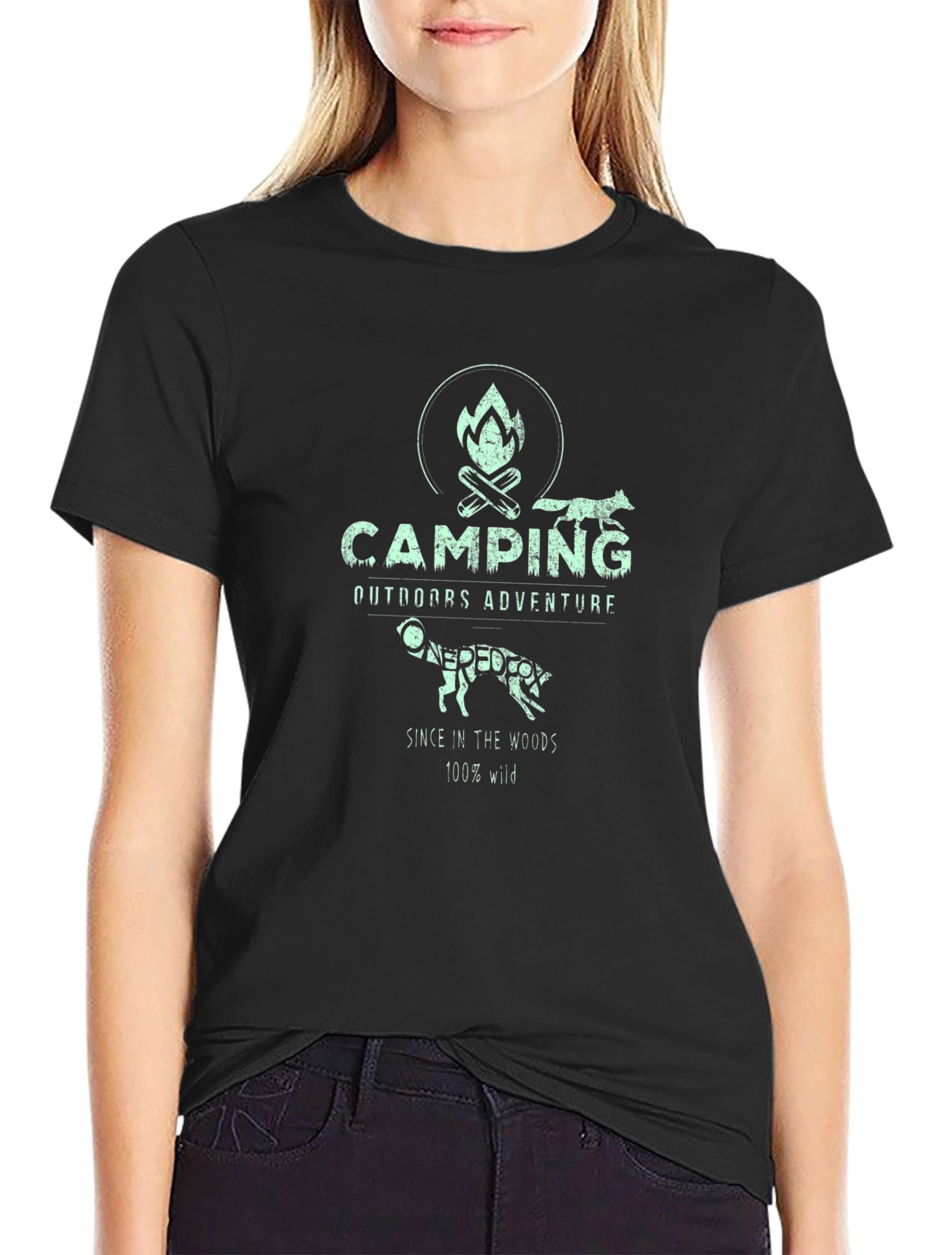 Camping Outdoors Adventure T-Shirt - 100% Wild