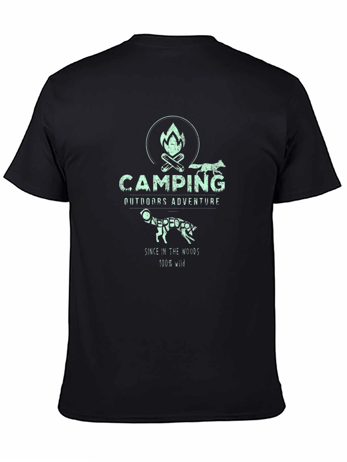 Camping Outdoors Adventure T-Shirt - 100% Wild