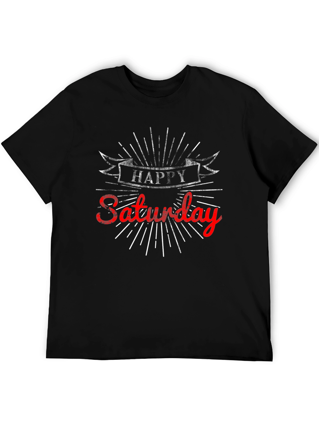 Happy Saturday Graphic Tee - Black