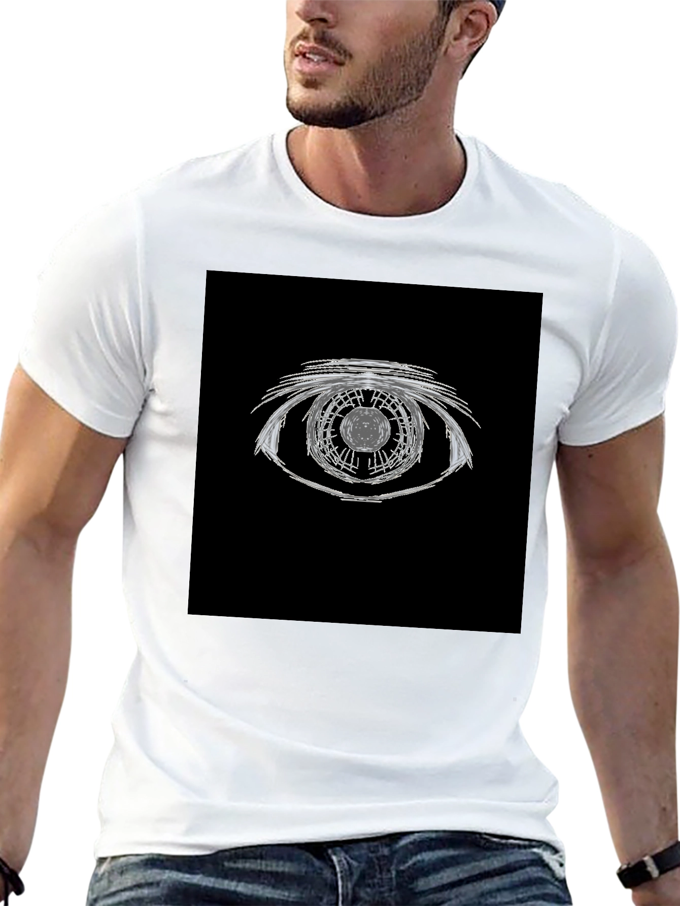 Abstract Eye Graphic Tee - Modern Art Shirt