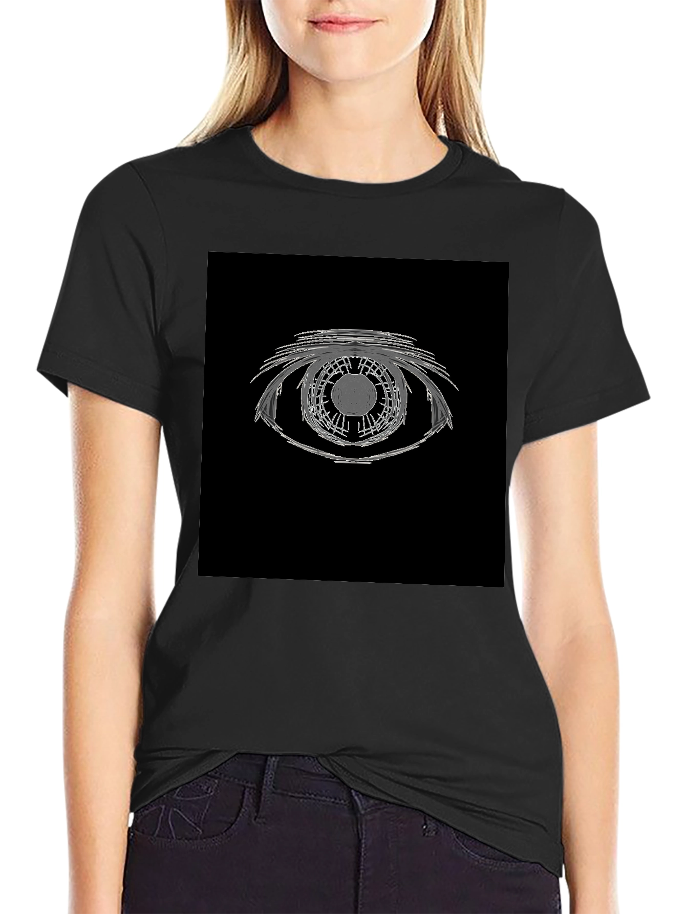 Abstract Eye Graphic Tee - Modern Art Shirt