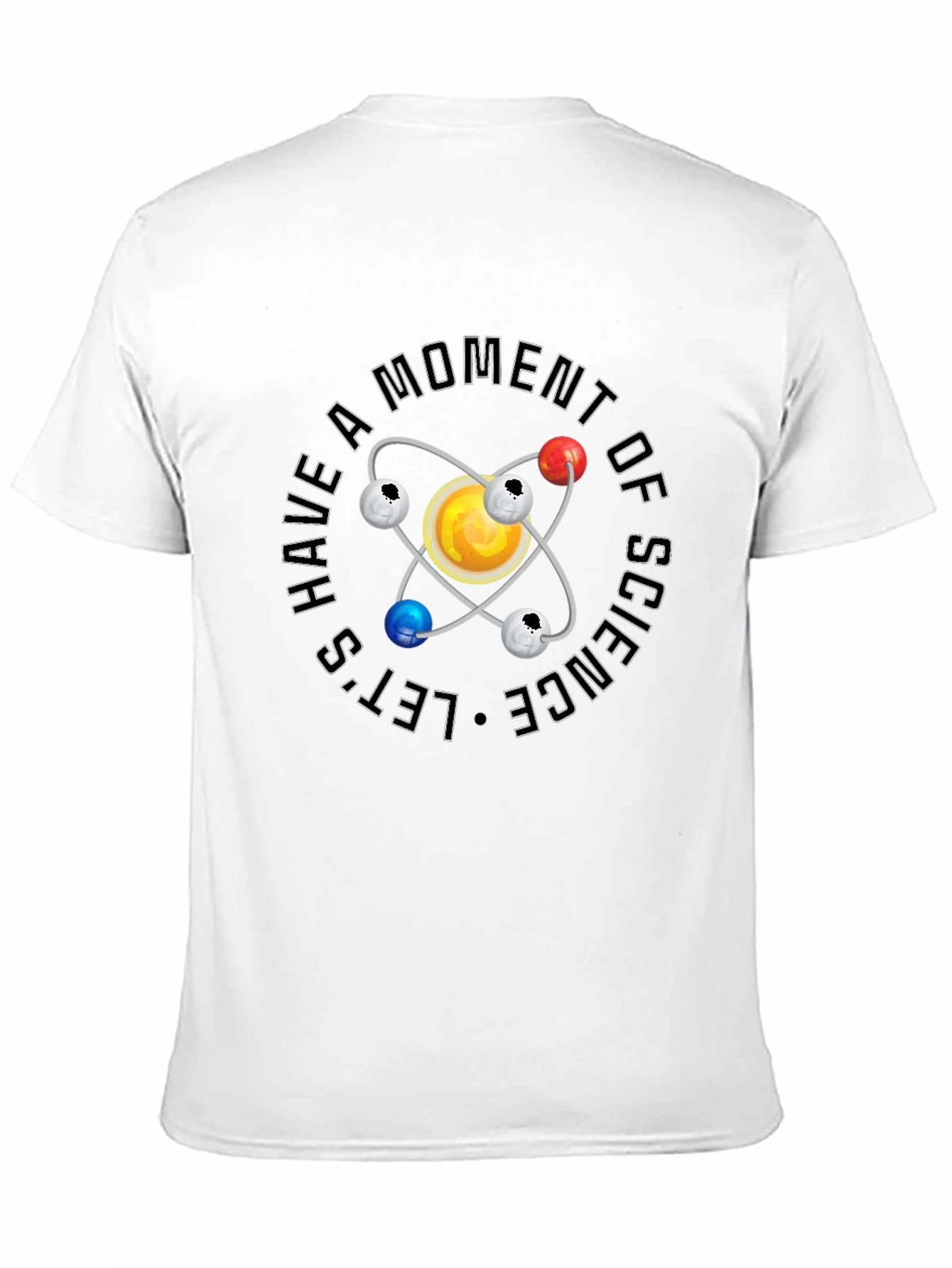 Science Atom Graphic Black T-Shirt