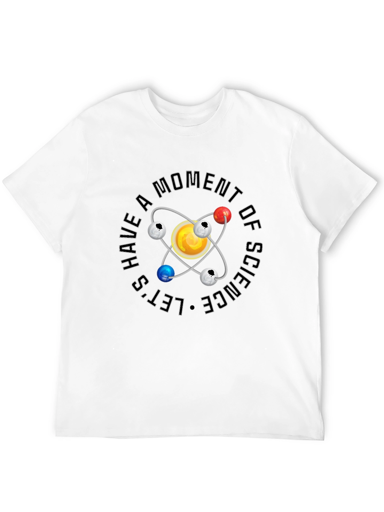 Science Atom Graphic Black T-Shirt