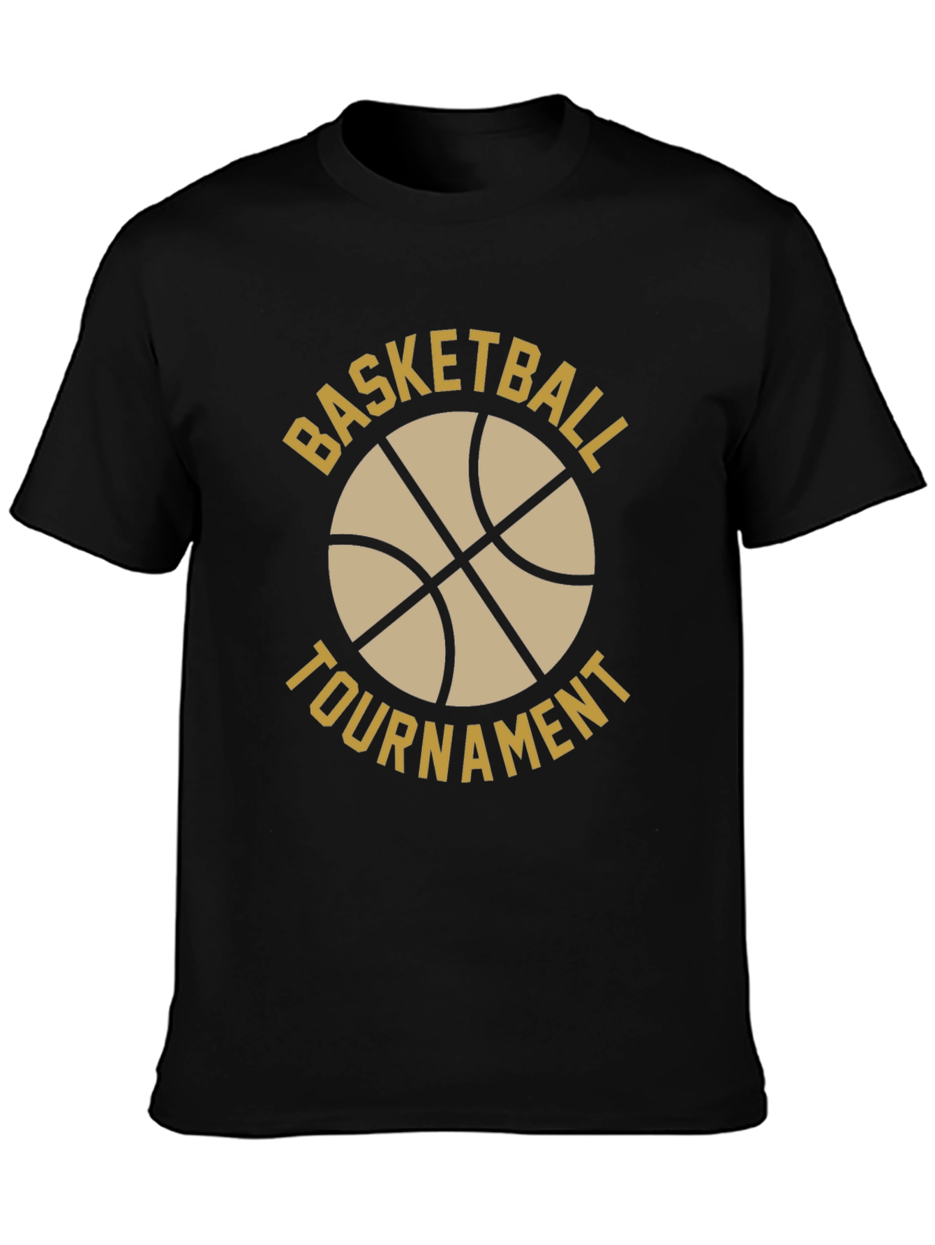 Basketball Tournament Graphic T-Shirt - Black