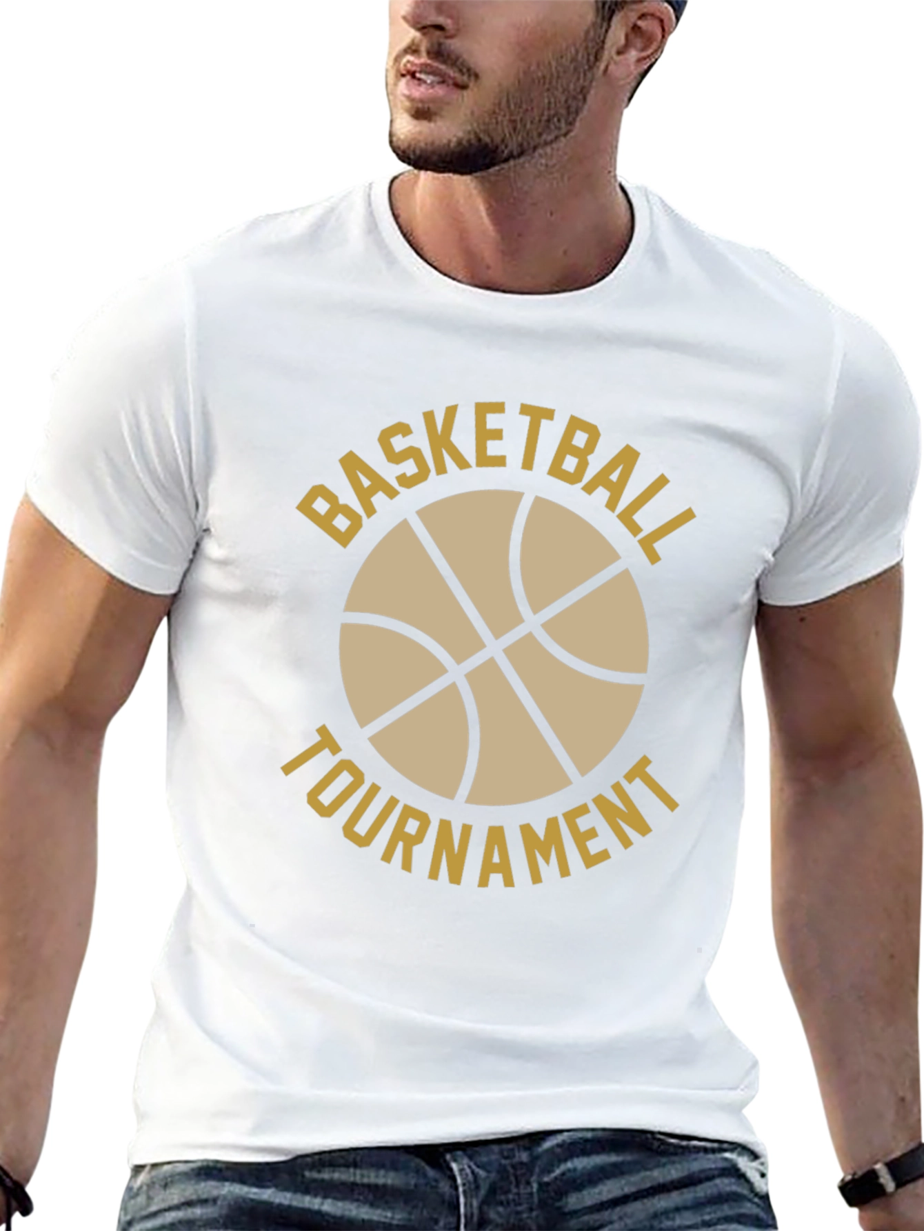 Basketball Tournament Graphic T-Shirt - Black