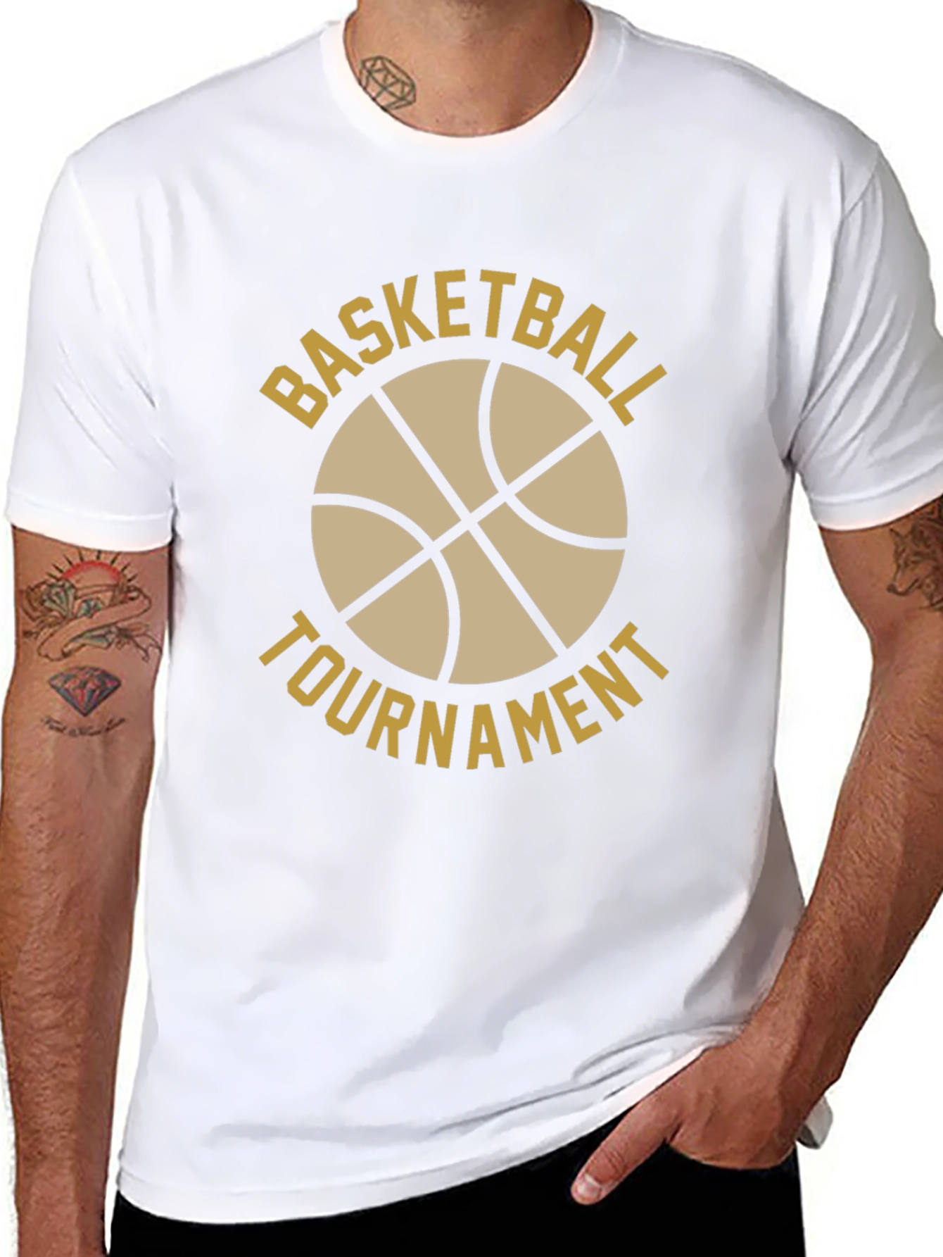 Basketball Tournament Graphic T-Shirt - Black