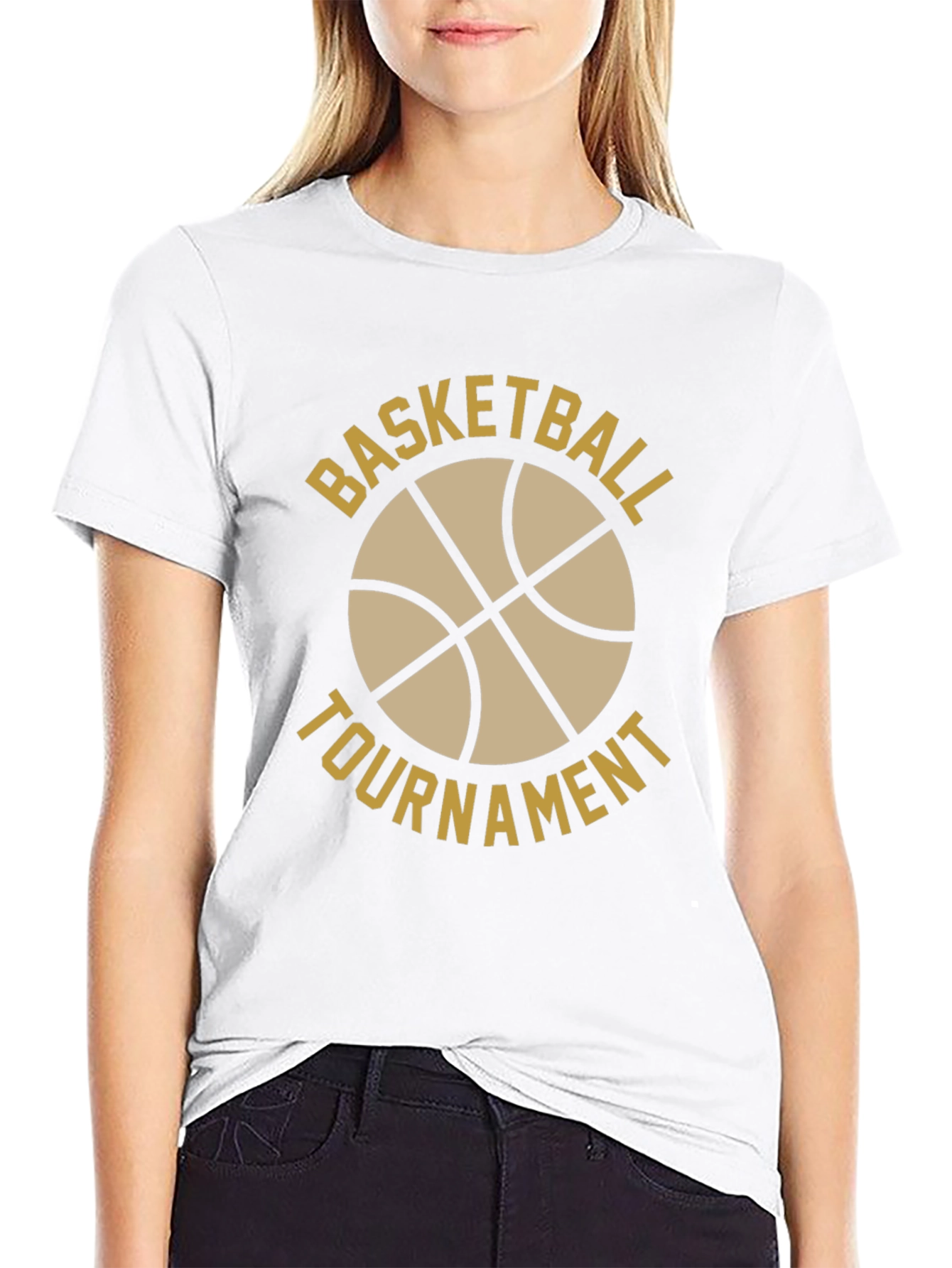 Basketball Tournament Graphic T-Shirt - Black