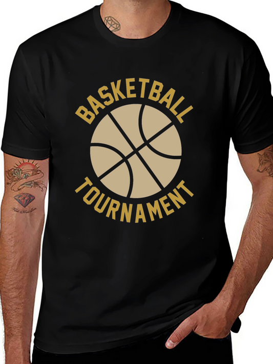 Basketball Tournament Graphic T-Shirt - Black