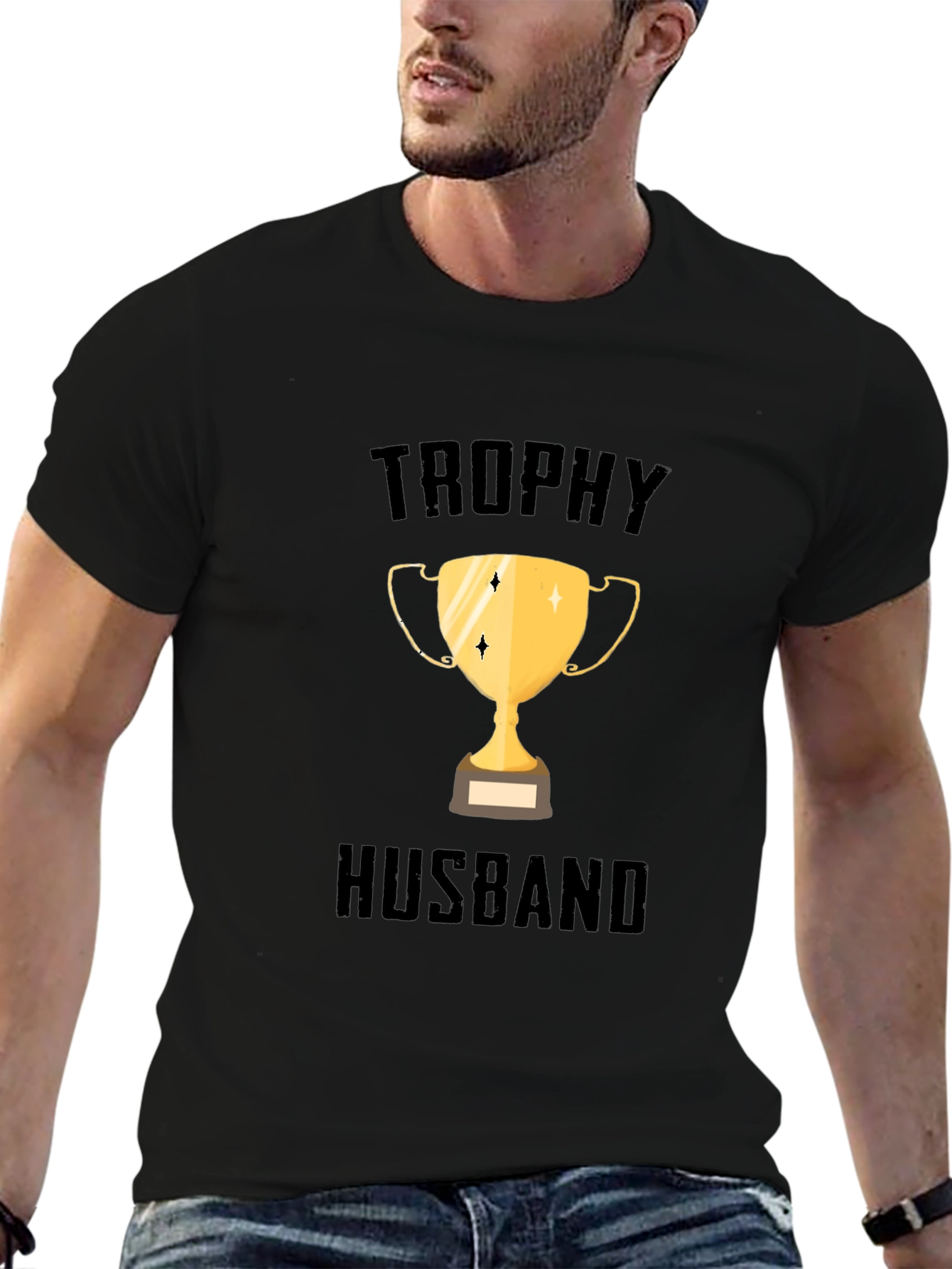 Trophy Husband Graphic Tee - Black