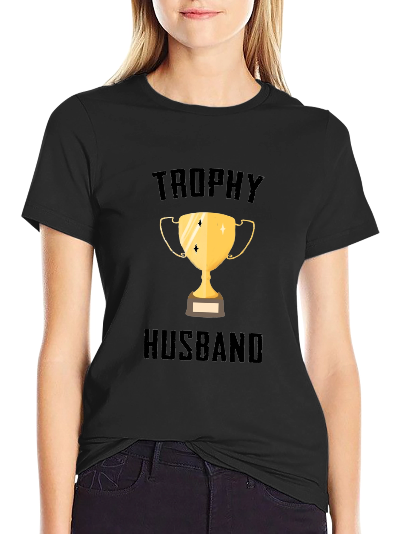 Trophy Husband Graphic Tee - Black