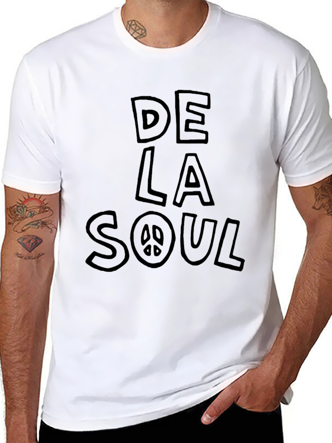 De La Soul Graphic Print Black T-Shirt