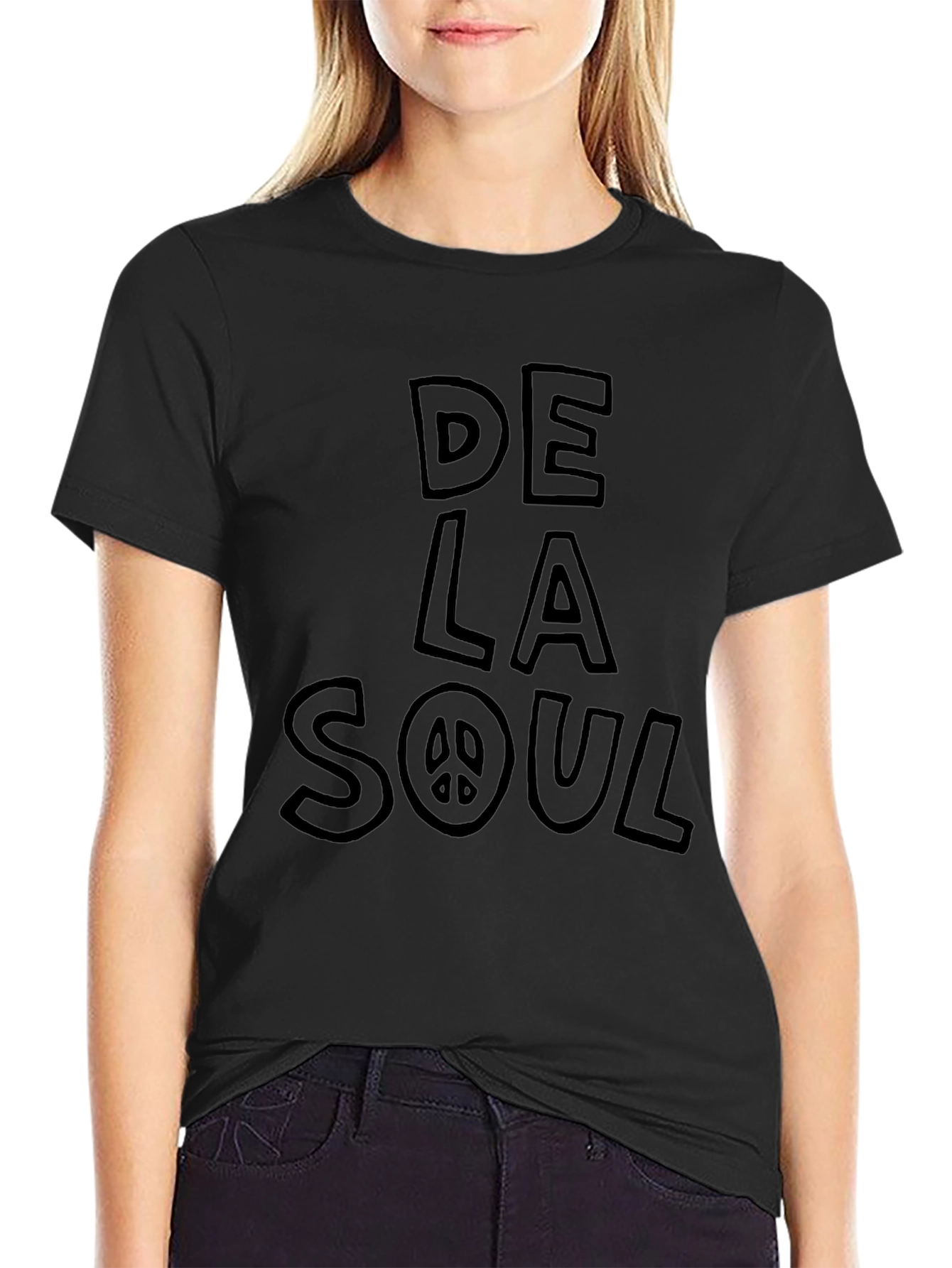 De La Soul Graphic Print Black T-Shirt
