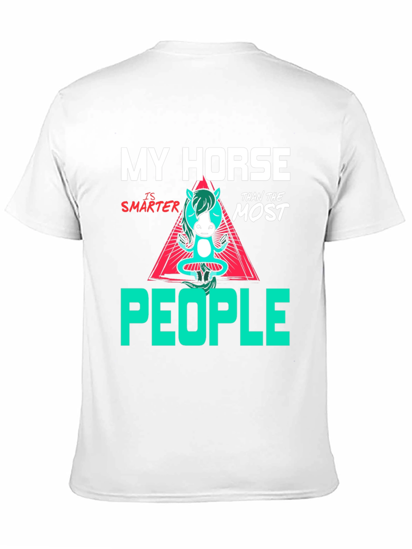 Funny Horse Smarter Than People Graphic T-Shirt